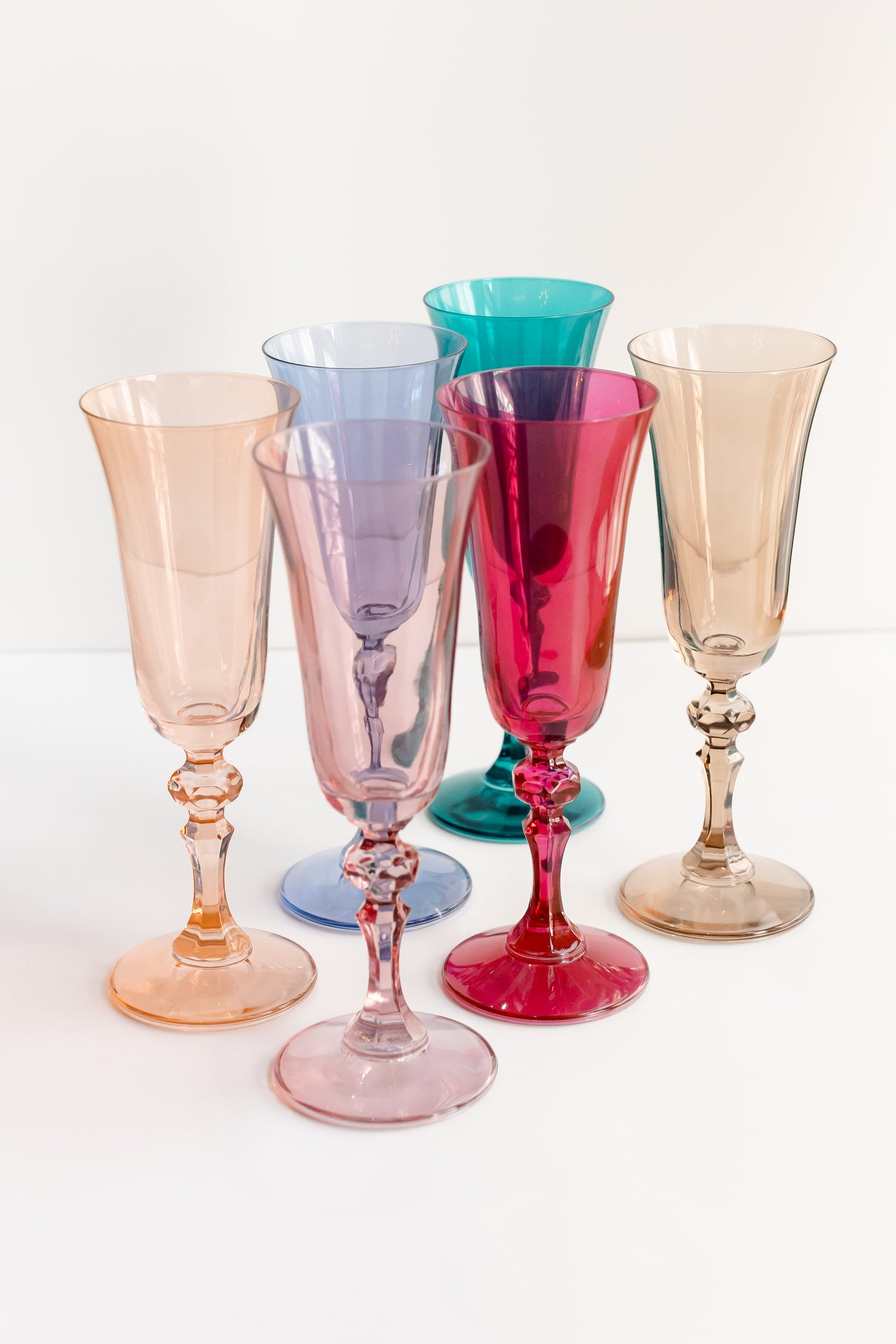 Estelle Colored Regal Flute - Set of 6 {Pastel Mixed Set}