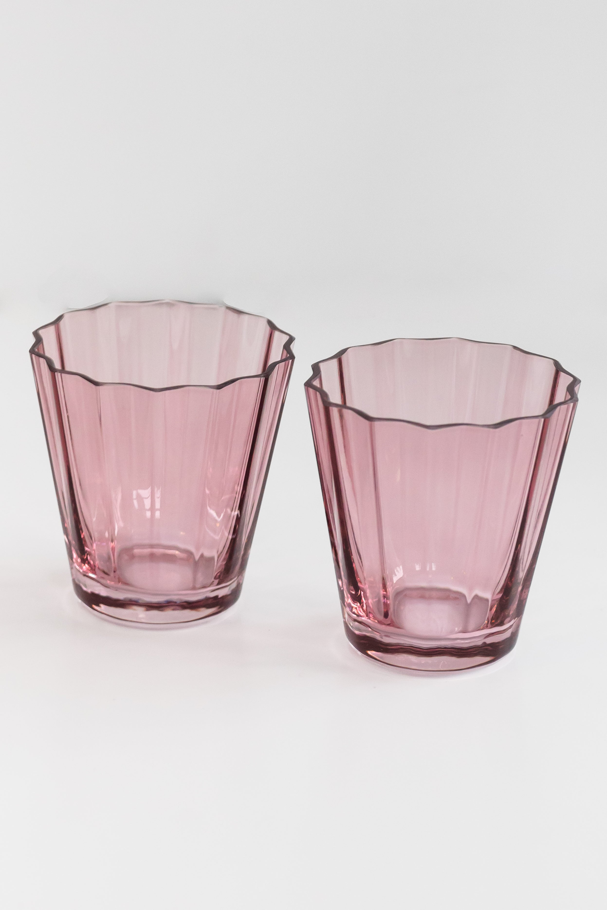 Estelle Colored Sunday Low Balls - Set of 2 {Rose}