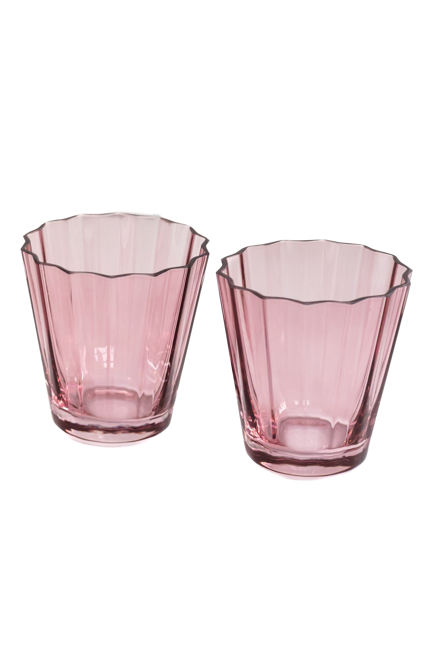 Estelle Colored Sunday Low Balls - Set of 2 {Rose}