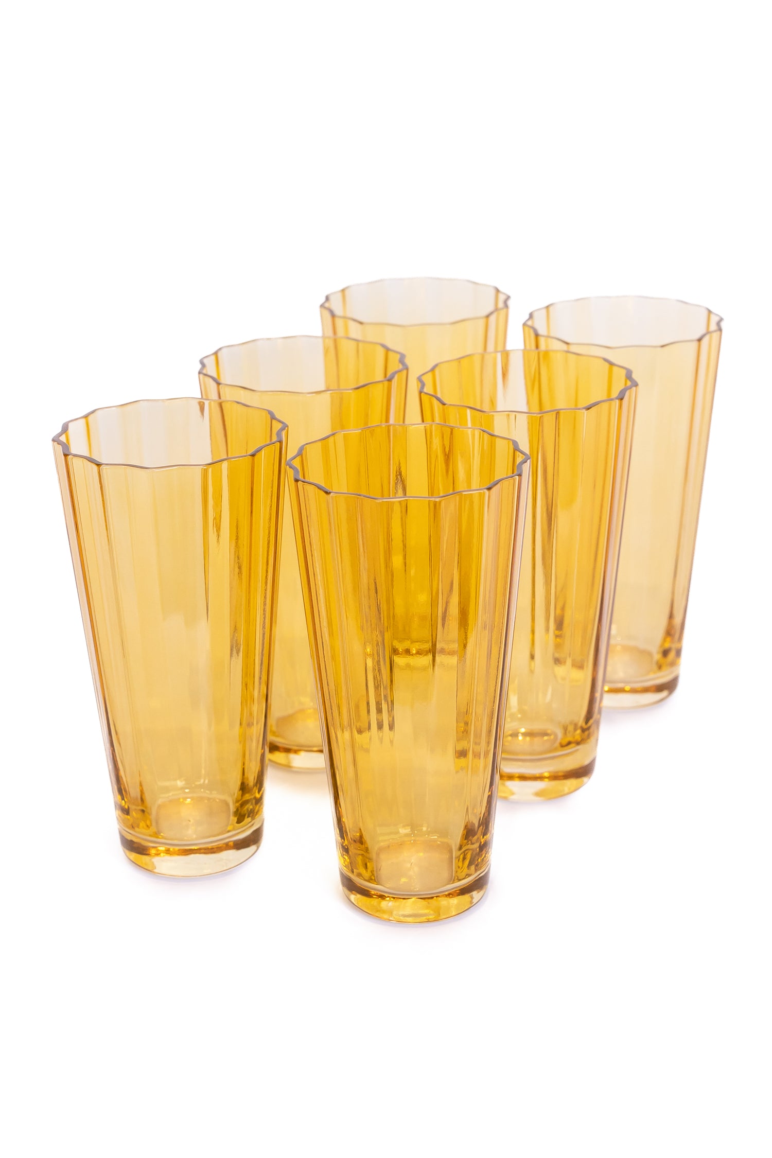 Estelle Colored Sunday High Balls - Set of 6 {Yellow}