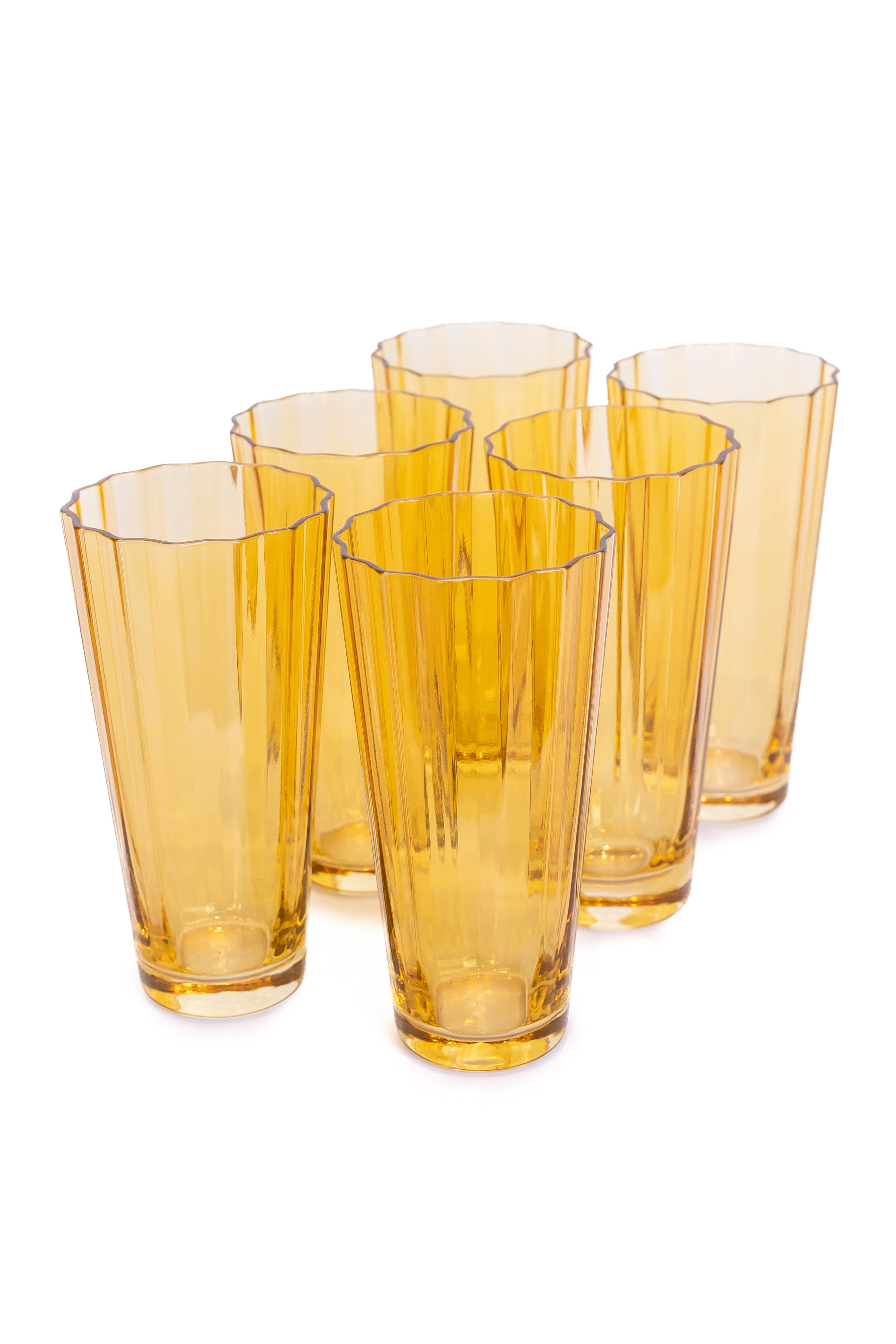 Estelle Colored Sunday High Balls - Set of 6 {Yellow}