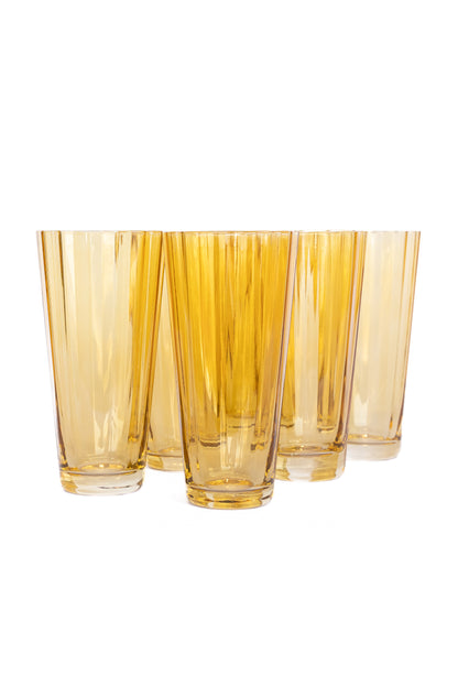 Estelle Colored Sunday High Balls - Set of 6 {Yellow}