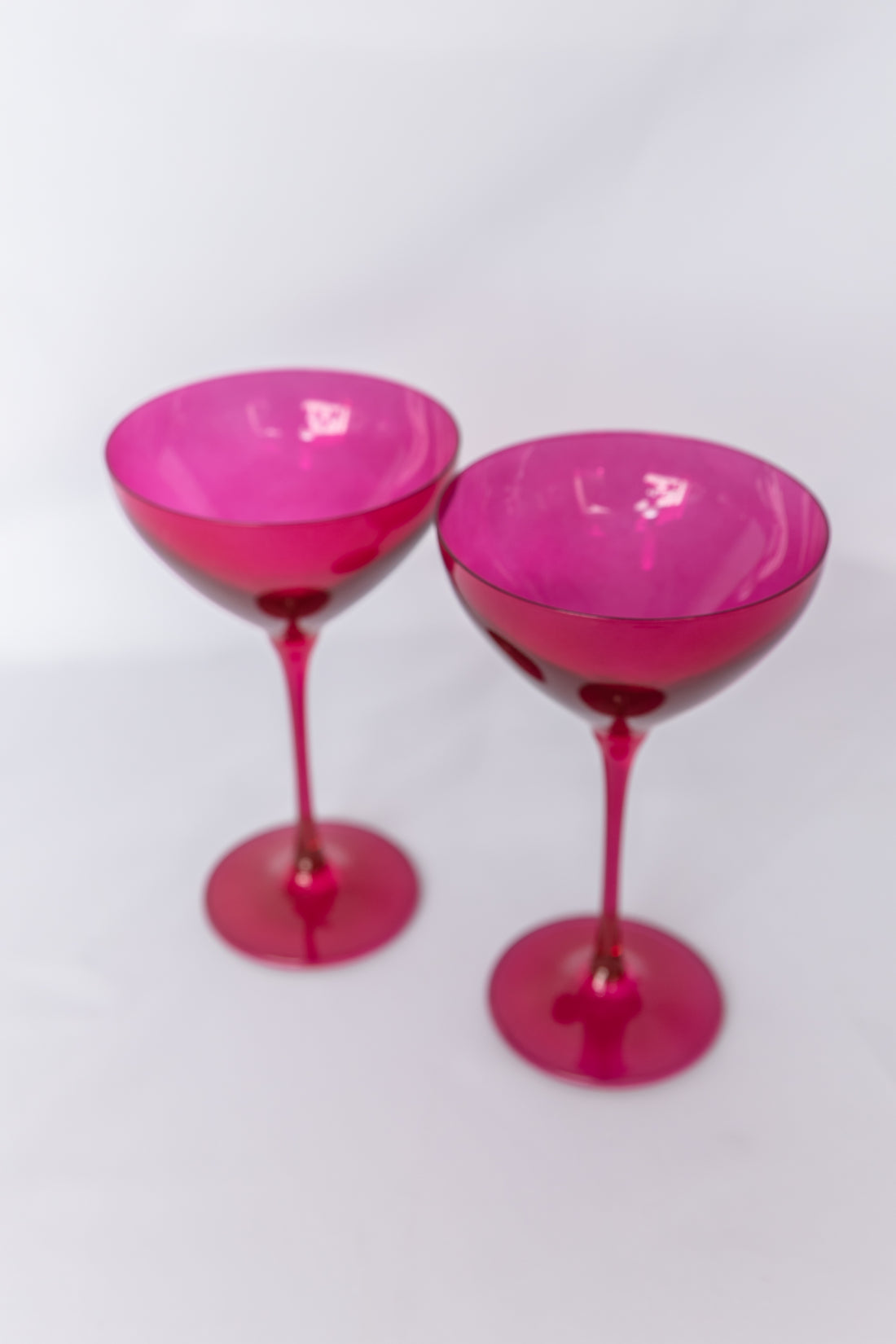 Estelle Colored Martini Glass - Set of 2 {Viva Magenta (Our Fuchsia)}