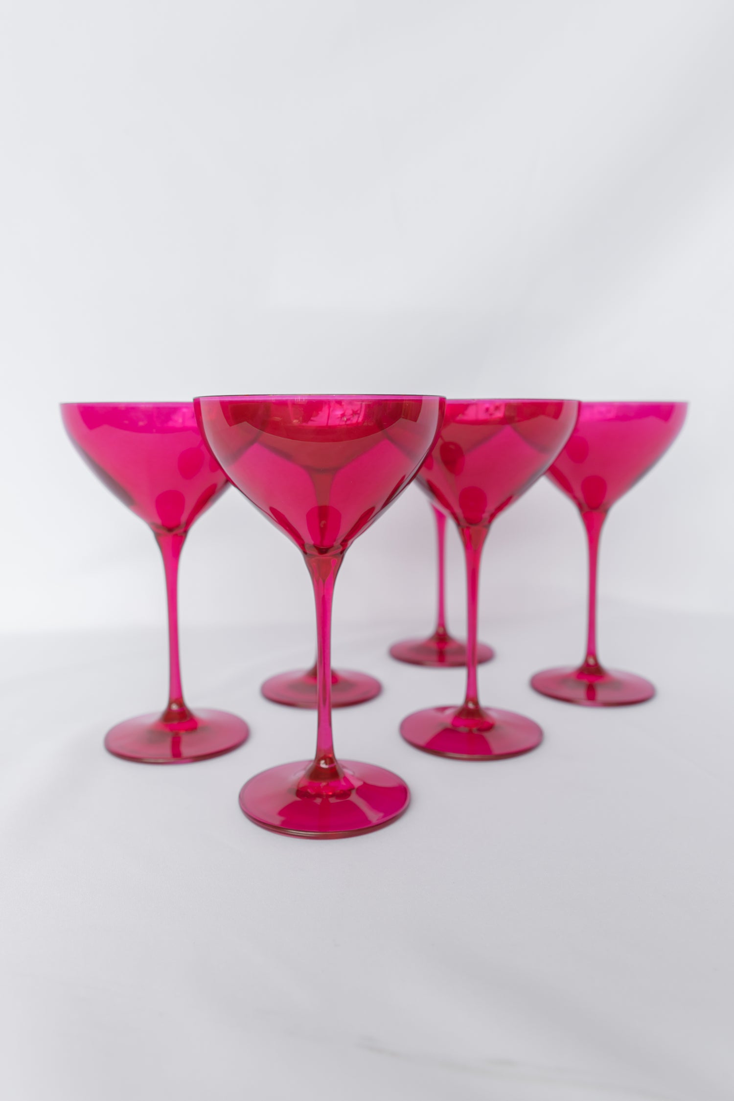 Estelle Colored Martini Glass - Set of 6 {Viva Magenta (Our Fuchsia)}