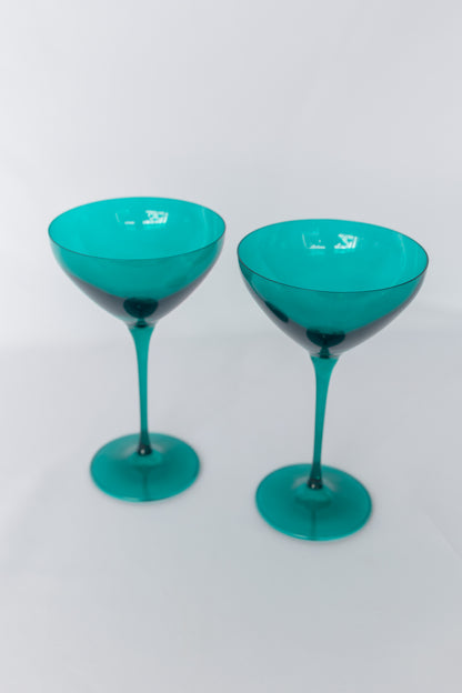 Estelle Colored Martini Glass - Set of 2 {Emerald Green}