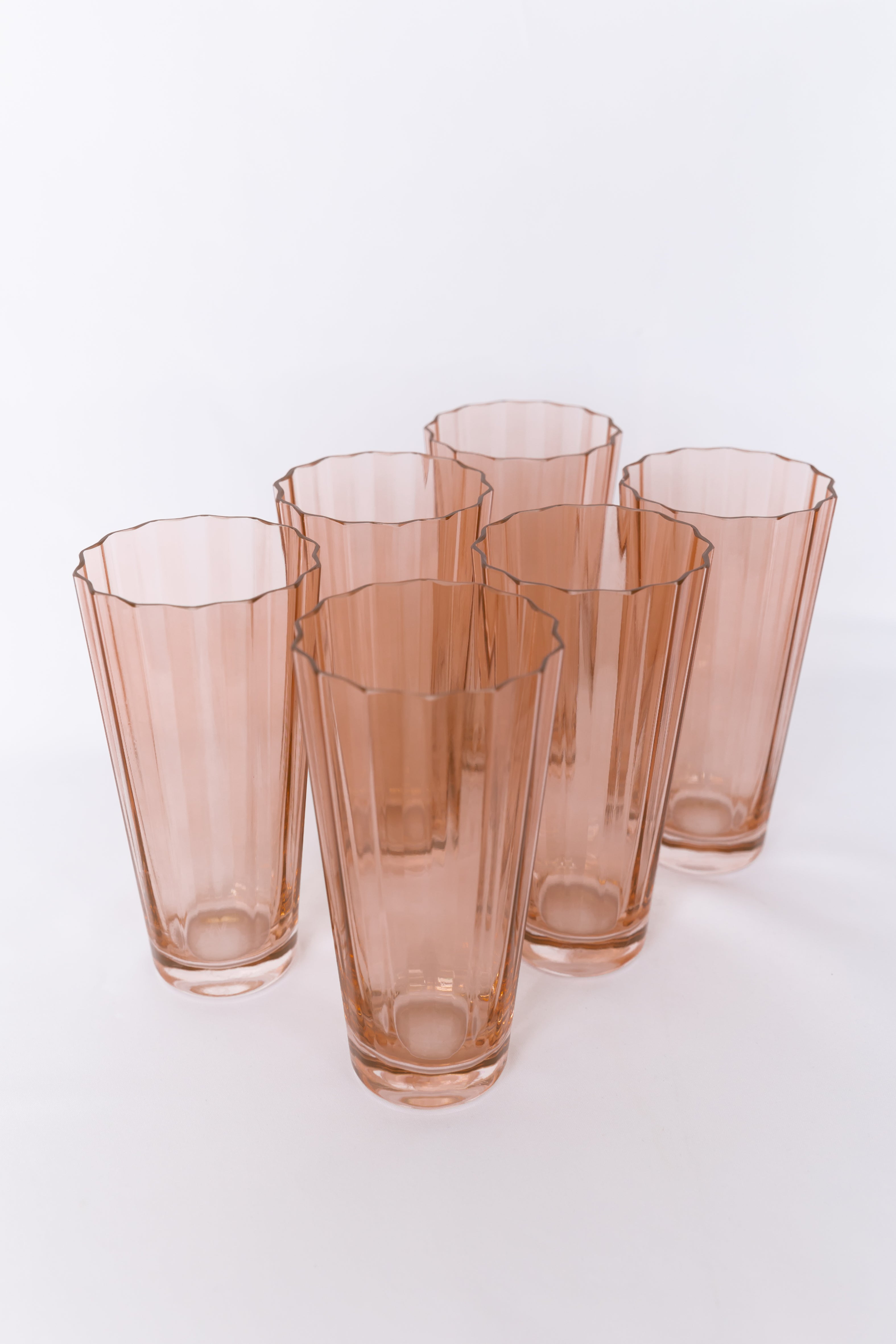 Estelle Colored Sunday High Balls - Set of 6 {Blush Pink}