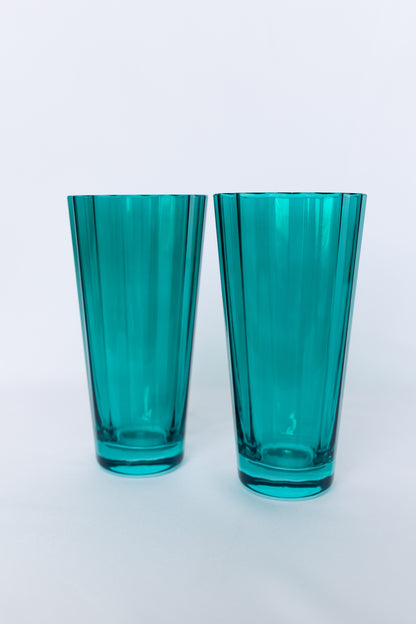 Estelle Colored Sunday High Balls - Set of 2 {Emerald Green}