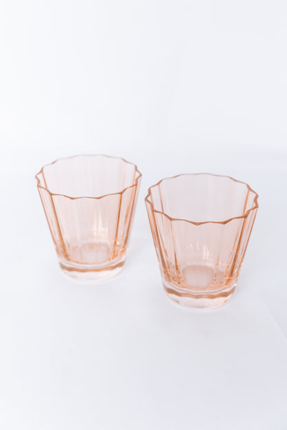 Estelle Colored Sunday Low Balls - Set of 2 {Blush Pink}