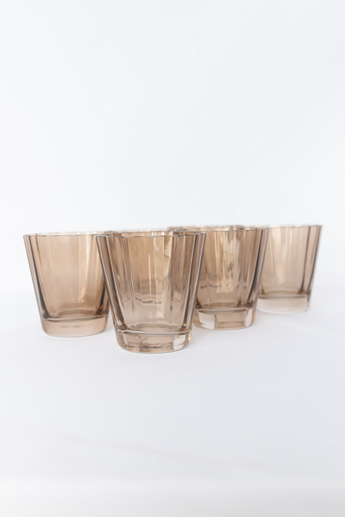 Estelle Colored Sunday Low Balls - Set of 6 {Mocha Mousse (Our Amber Smoke)}