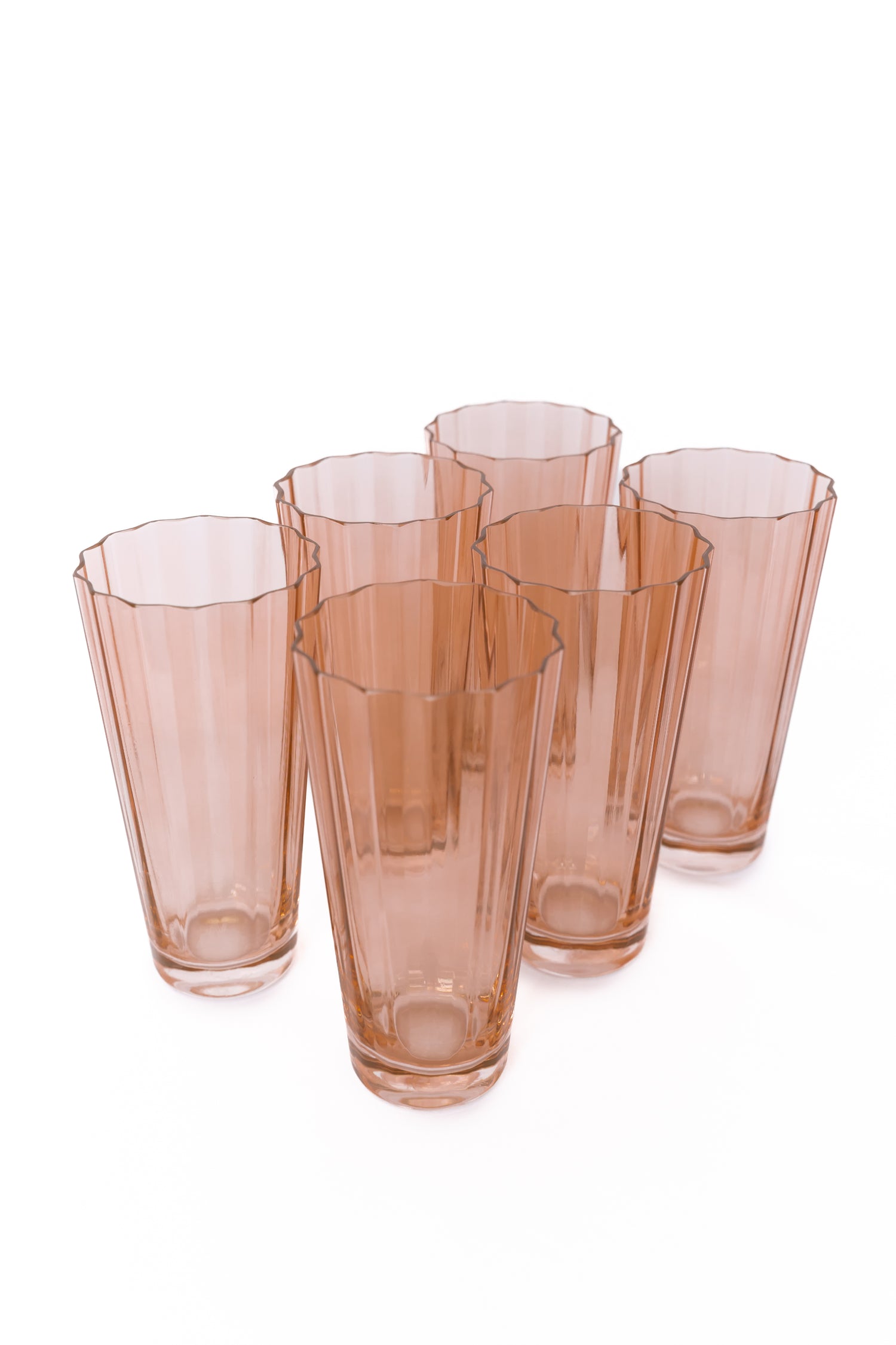 Estelle Colored Sunday High Balls - Set of 6 {Blush Pink}