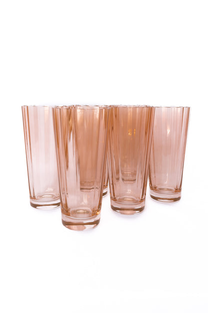 Estelle Colored Sunday High Balls - Set of 6 {Blush Pink}