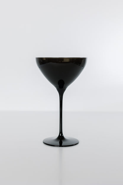 Estelle Colored Martini Glass - Set of 2 {Black}