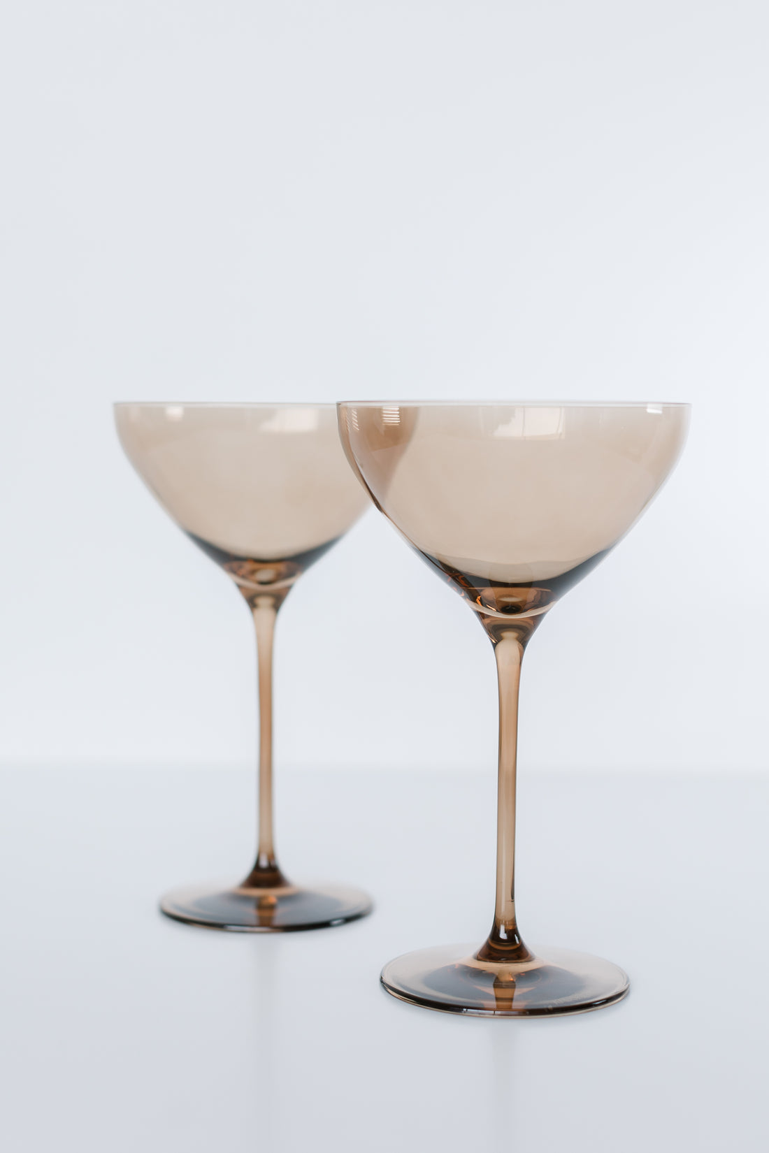 Estelle Colored Martini Glass - Set of 2 {Amber Smoke}