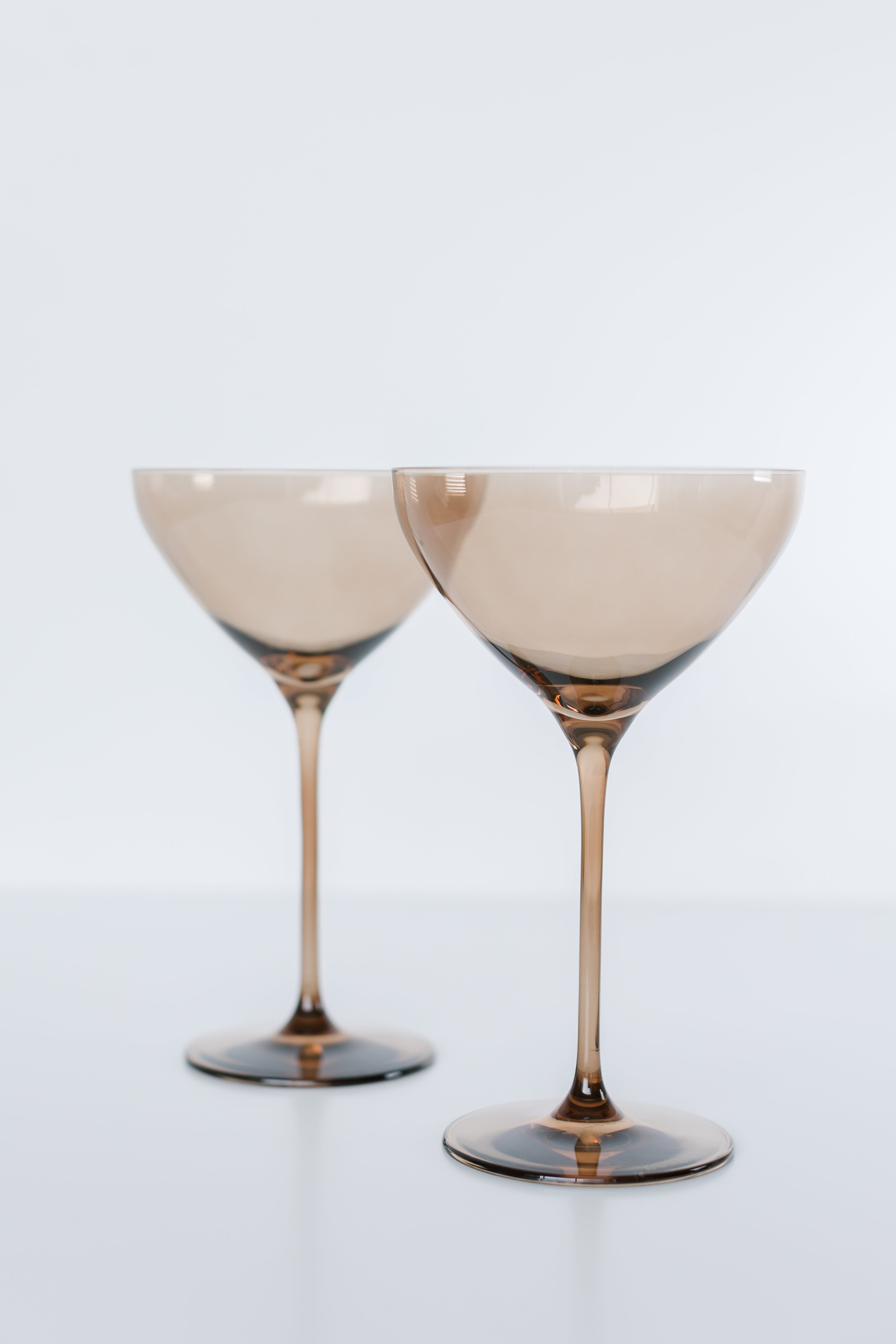 Estelle Colored Martini Glass - Set of 2 {Amber Smoke}