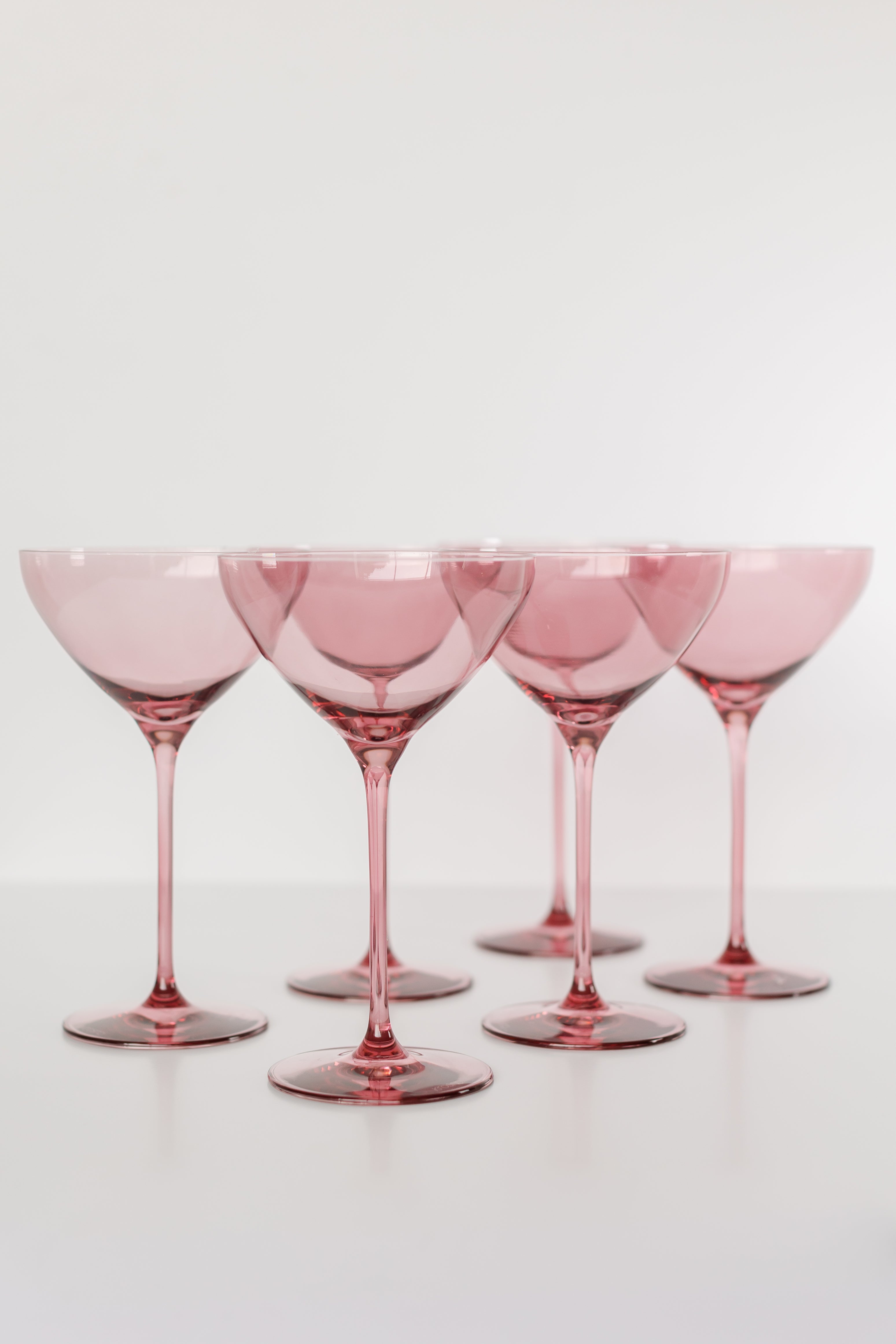 Estelle Colored Martini Glass - Set of 6 {Rose}