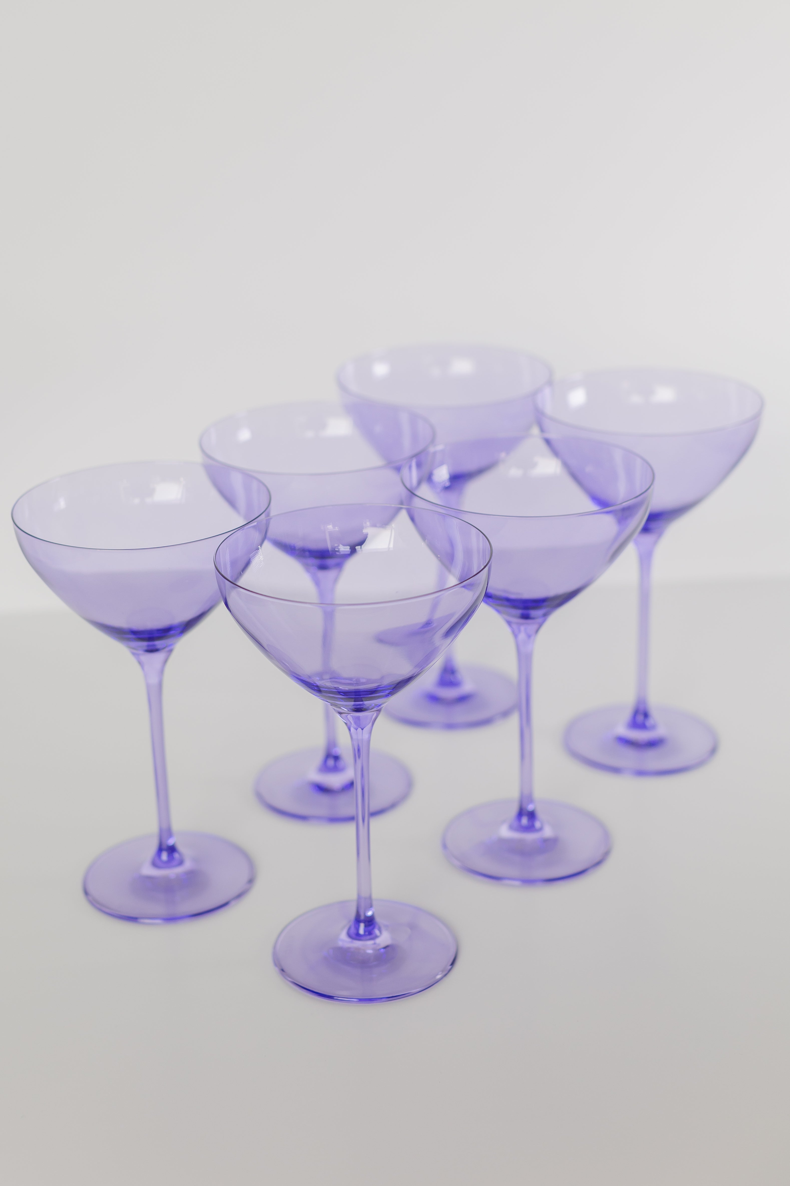 Estelle Colored Martini Glass - Set of 6 {Lavender}