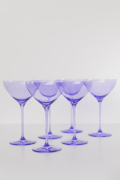 Estelle Colored Martini Glass - Set of 6 {Lavender}