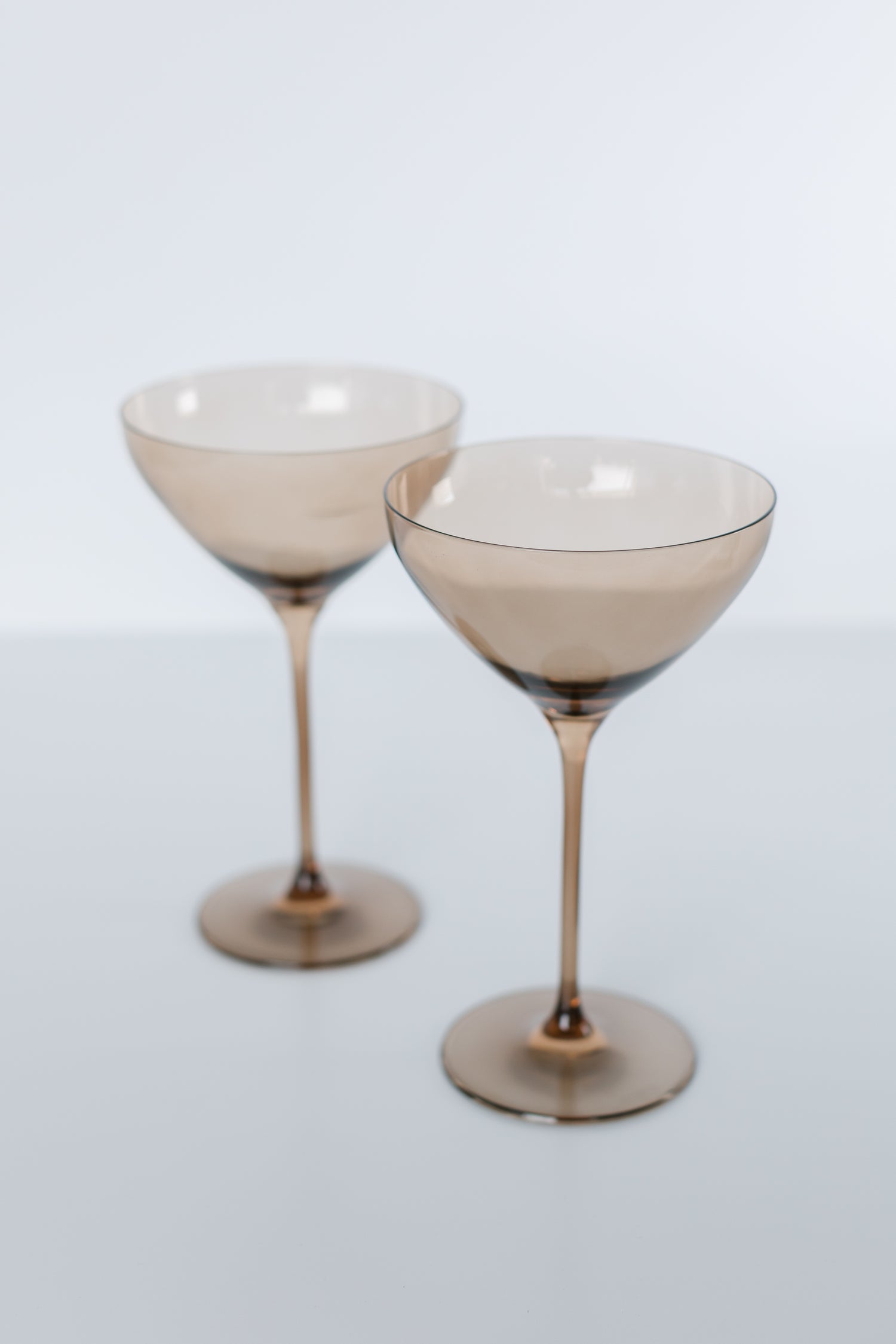 Estelle Colored Martini Glass - Set of 2 {Amber Smoke}