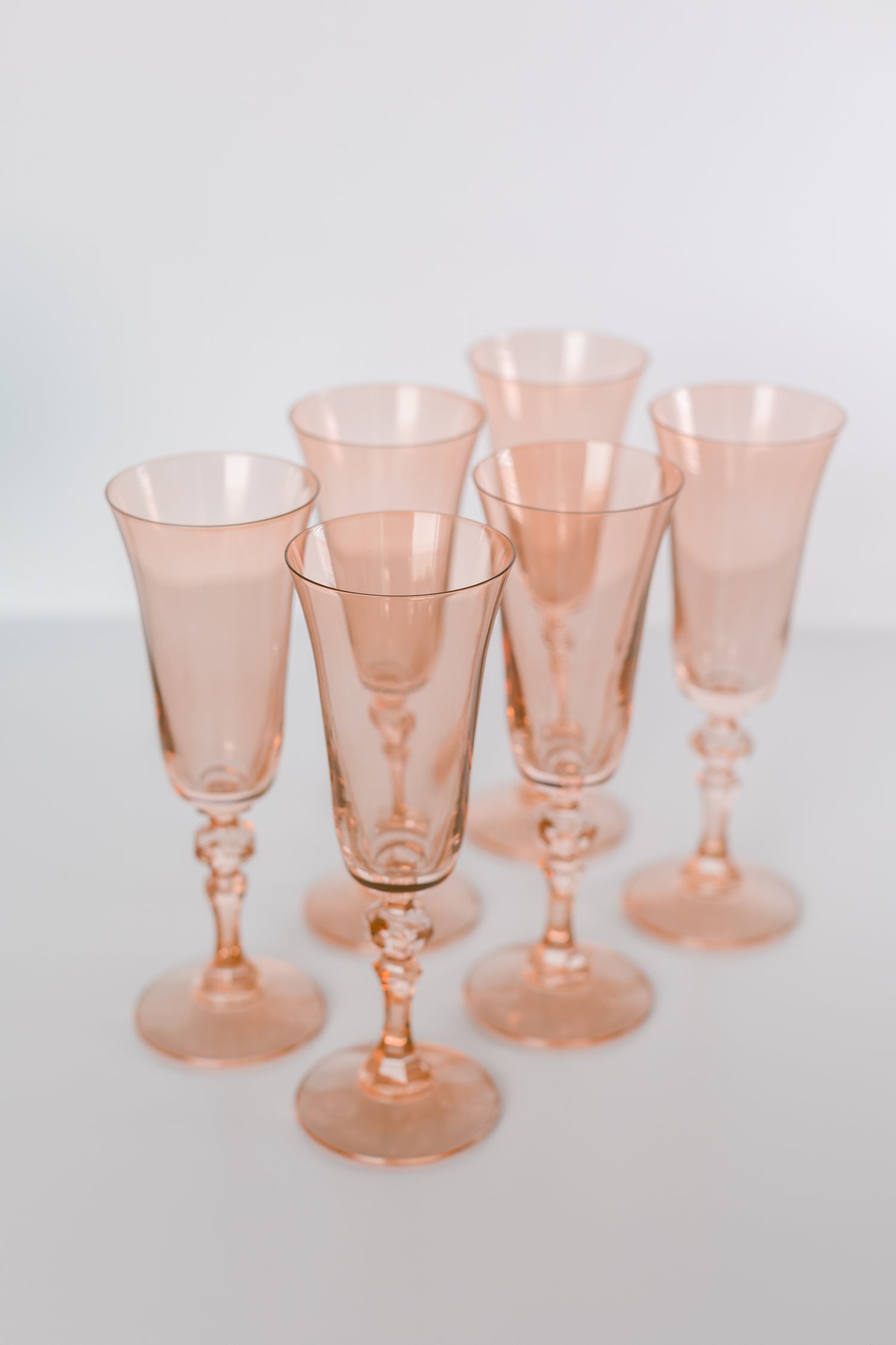 Estelle Colored Regal Flute - Set of 6 {Blush Pink}