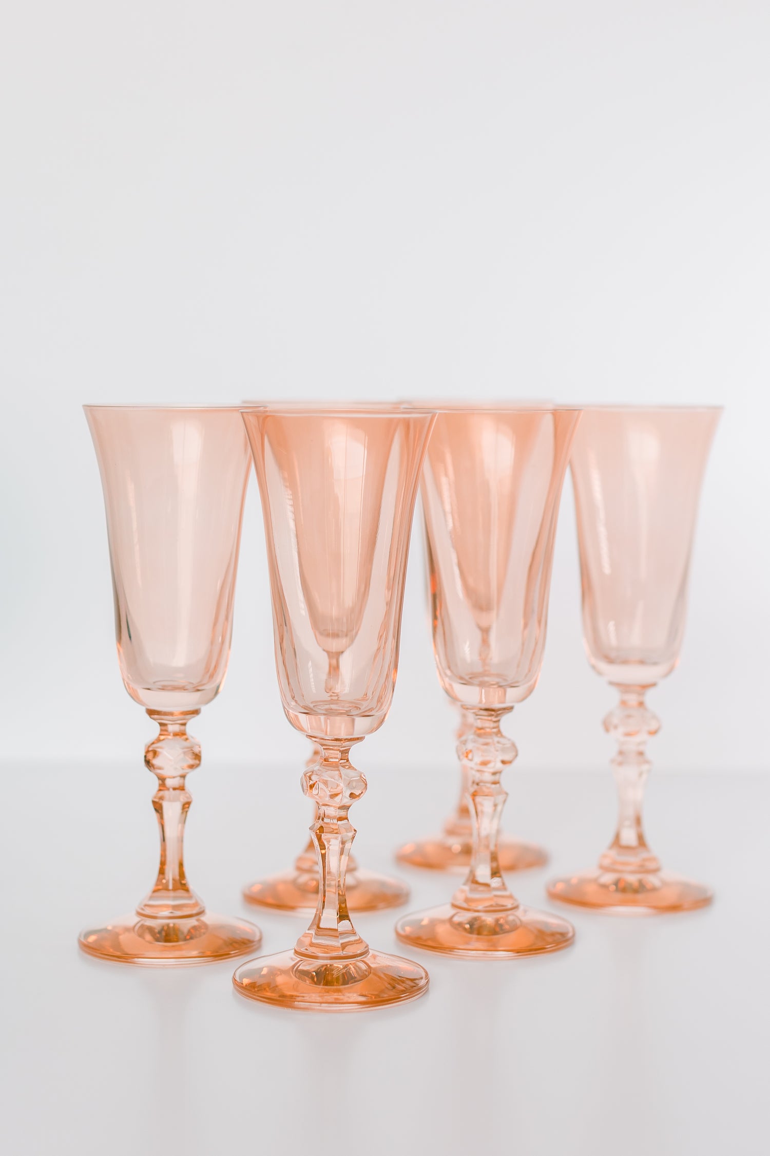 Estelle Colored Regal Flute - Set of 6 {Blush Pink}