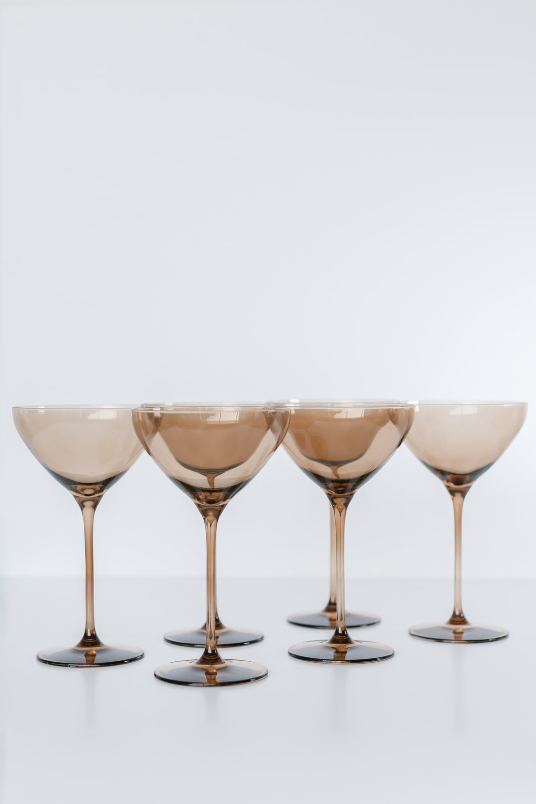 Estelle Colored Martini Glass - Set of 6 {Amber Smoke}