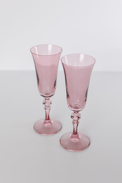 Estelle Colored Regal Flute - Set of 2 {Rose}