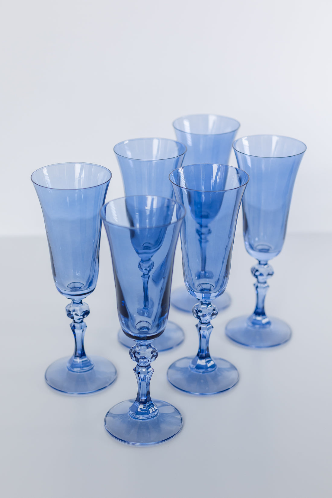 Estelle Colored Regal Flute - Set of 6 {Cobalt Blue}