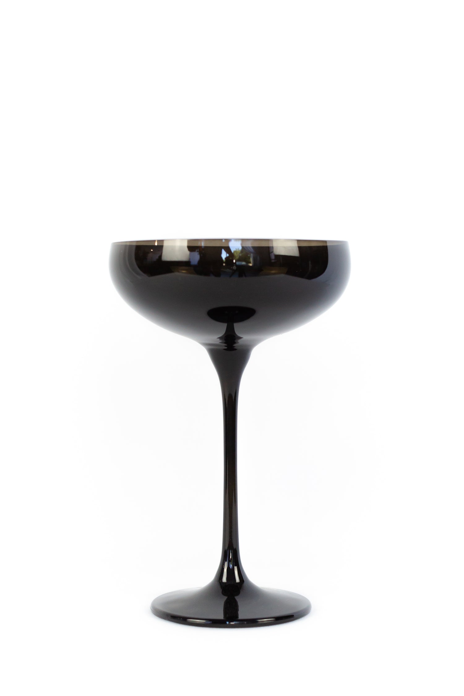 Estelle Colored Champagne Coupe Stemware - Set of 6 {Black Onyx}