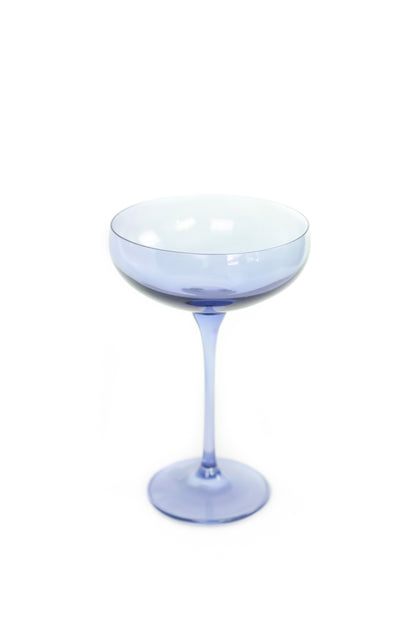 Estelle Colored Champagne Coupe Stemware - Set of 2 {Cobalt Blue}