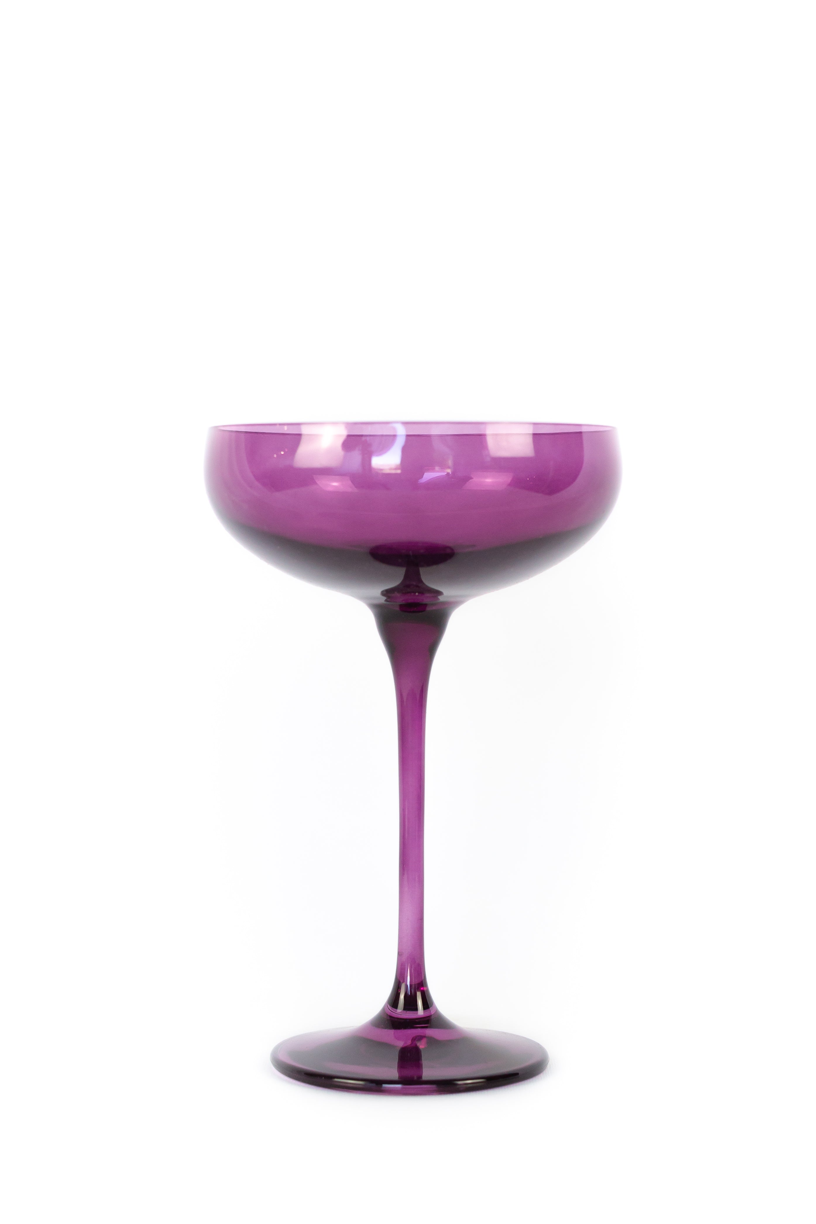 Estelle Colored Champagne Coupe Stemware - Set of 6 {Amethyst}