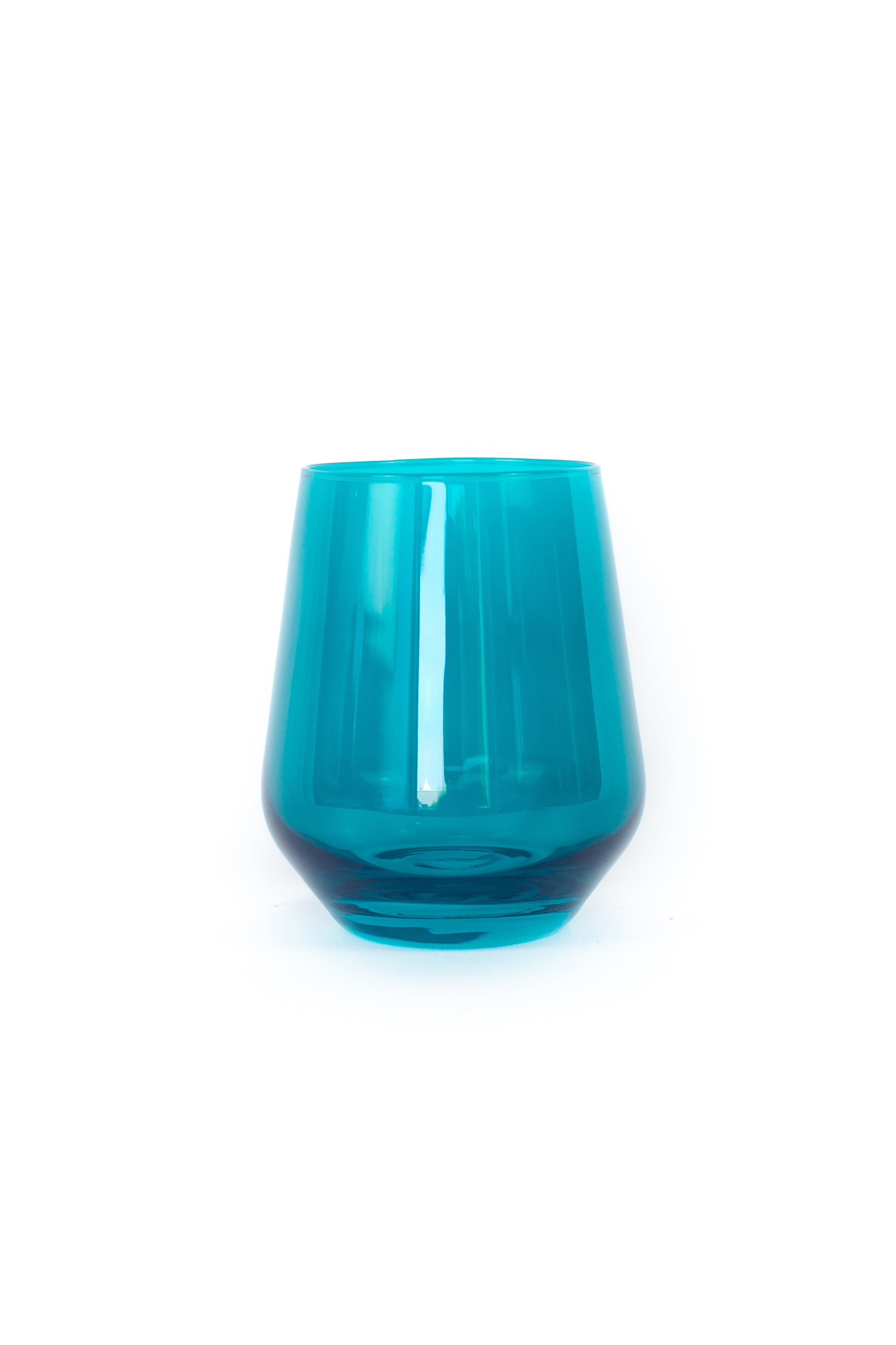 Estelle Colored Wine Stemless - Set of 2 {Teal}