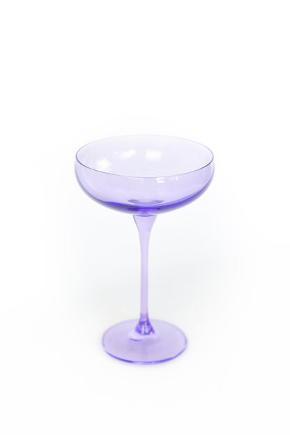 Estelle Colored Champagne Coupe Stemware - Set of 6 {Lavender}