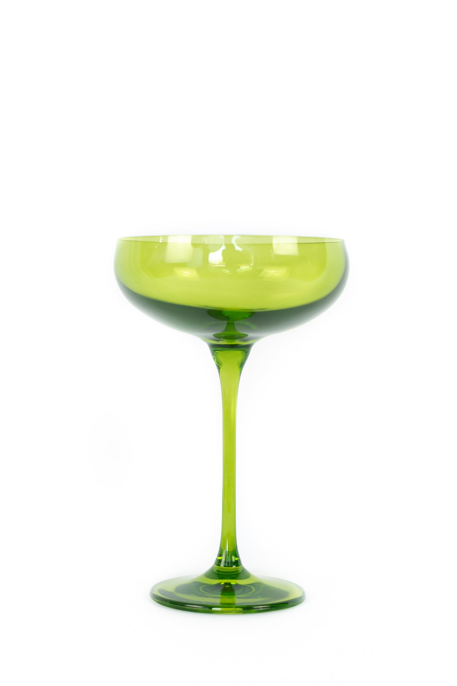 Estelle Colored Champagne Coupe Stemware - Set of 2 {Forest Green}