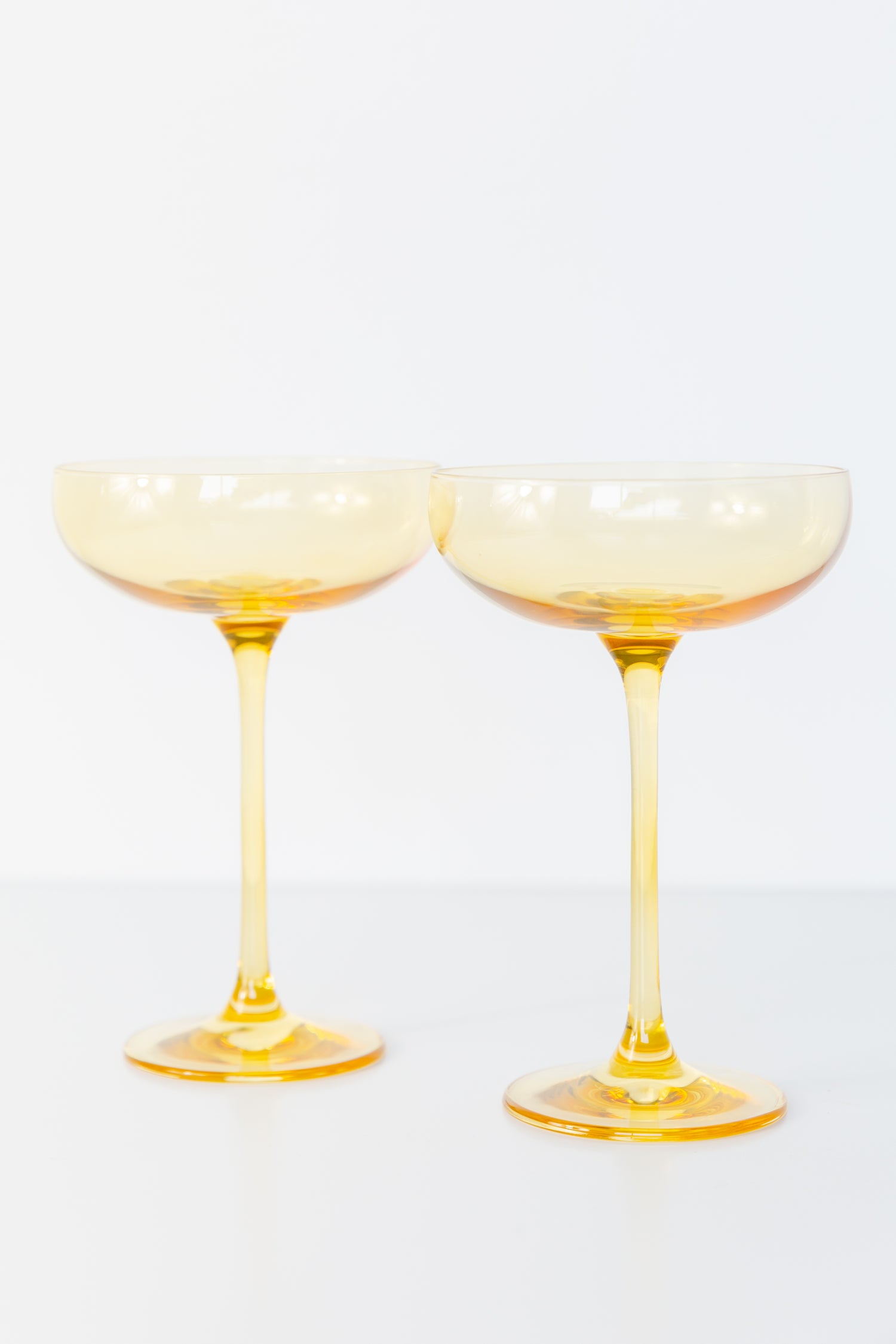 Estelle Colored Champagne Coupe Stemware - Set of 2 {Yellow}