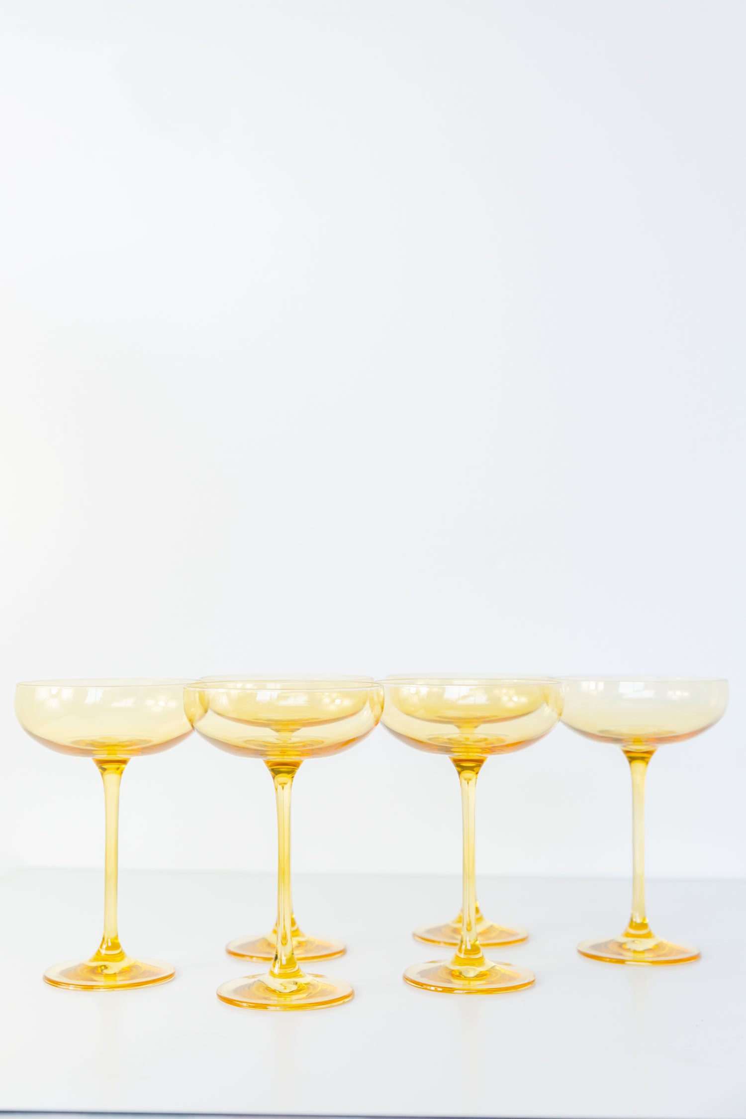 Estelle Colored Champagne Coupe Stemware - Set of 6 {Yellow}