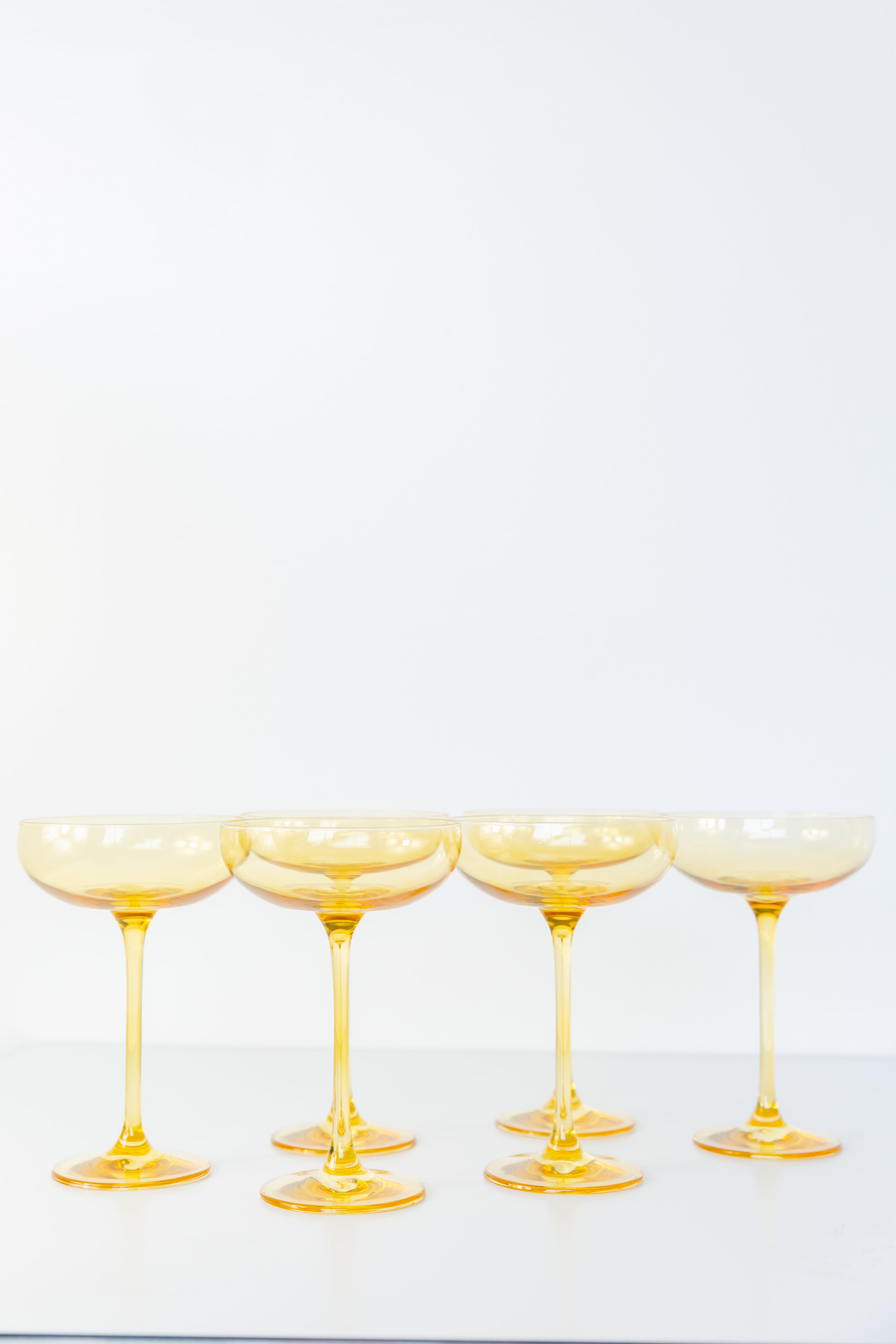 Estelle Colored Champagne Coupe Stemware - Set of 6 {Yellow}