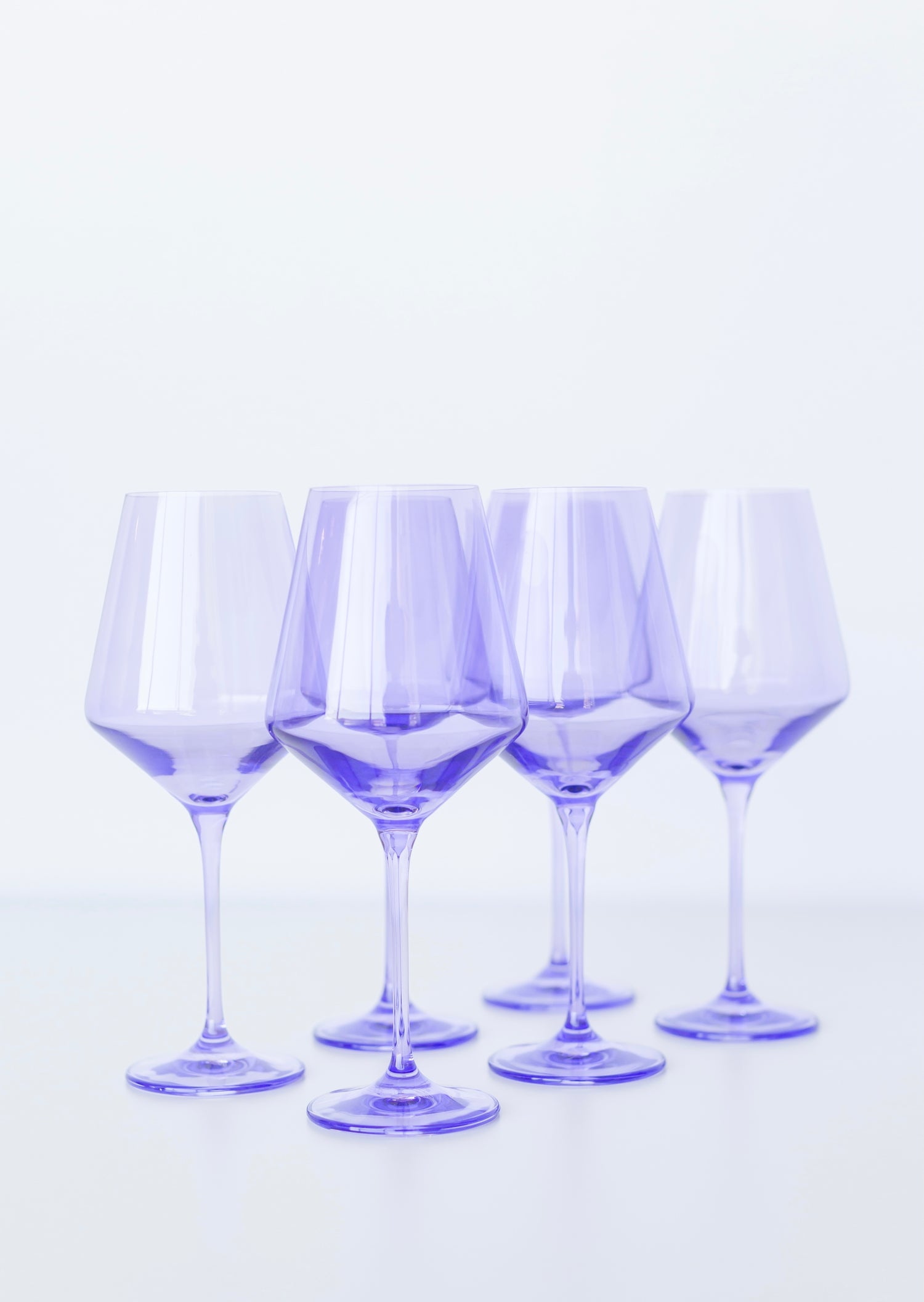 Estelle Colored Wine Stemware - Set of 6 {Lavender}