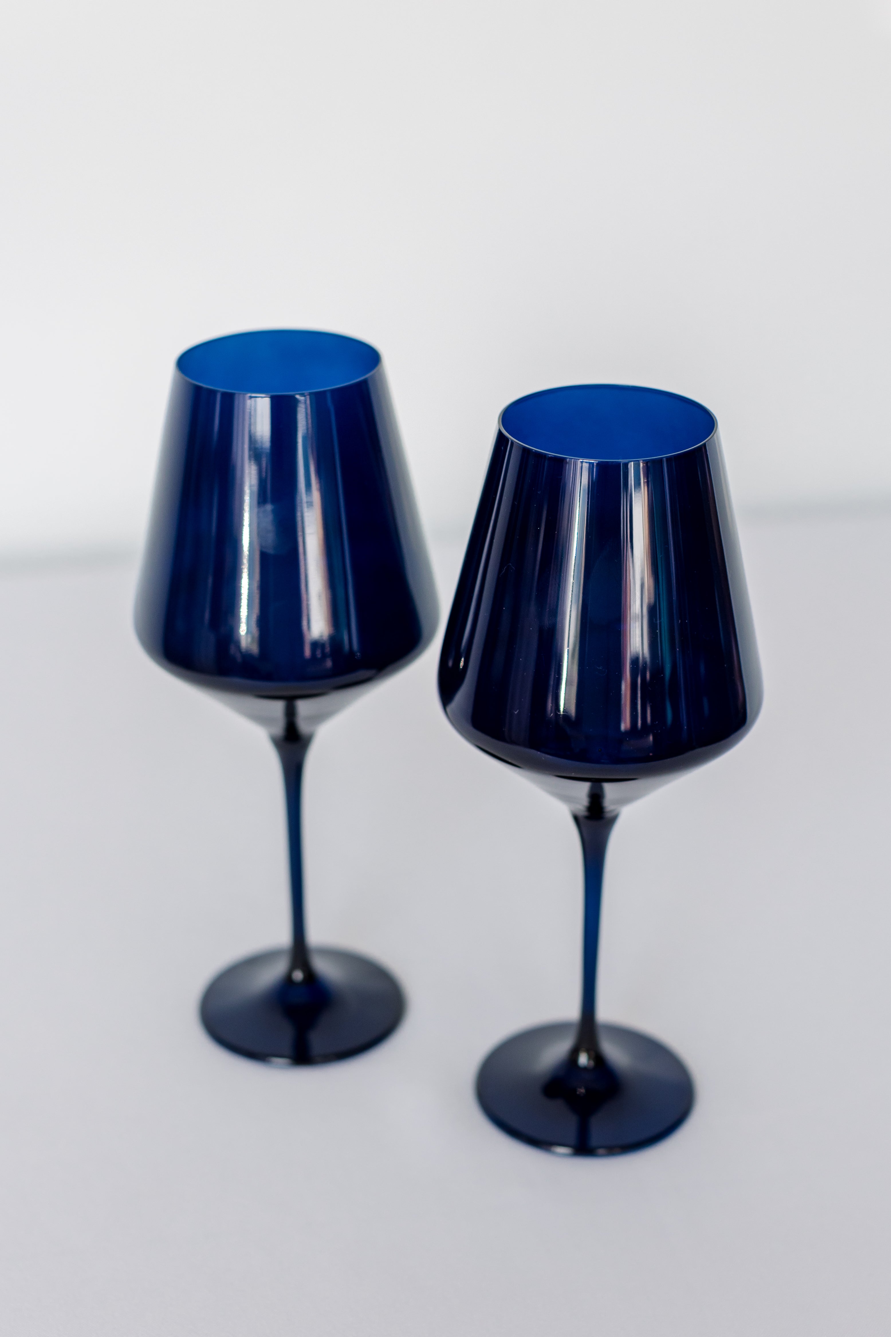 Estelle Colored Wine Stemware - Set of 2 {Midnight Blue}