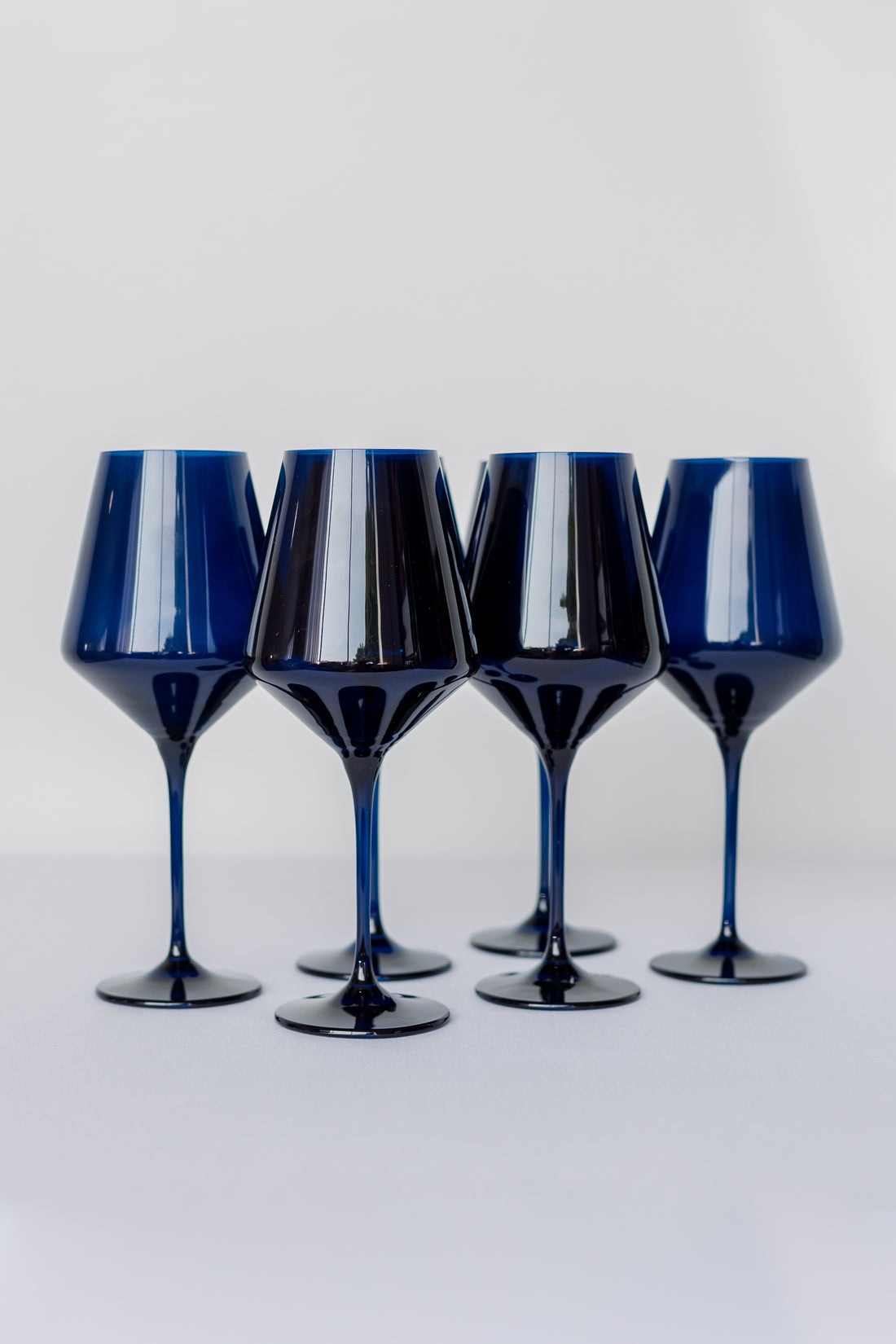 Estelle Colored Wine Stemware - Set of 6 {Midnight Blue}