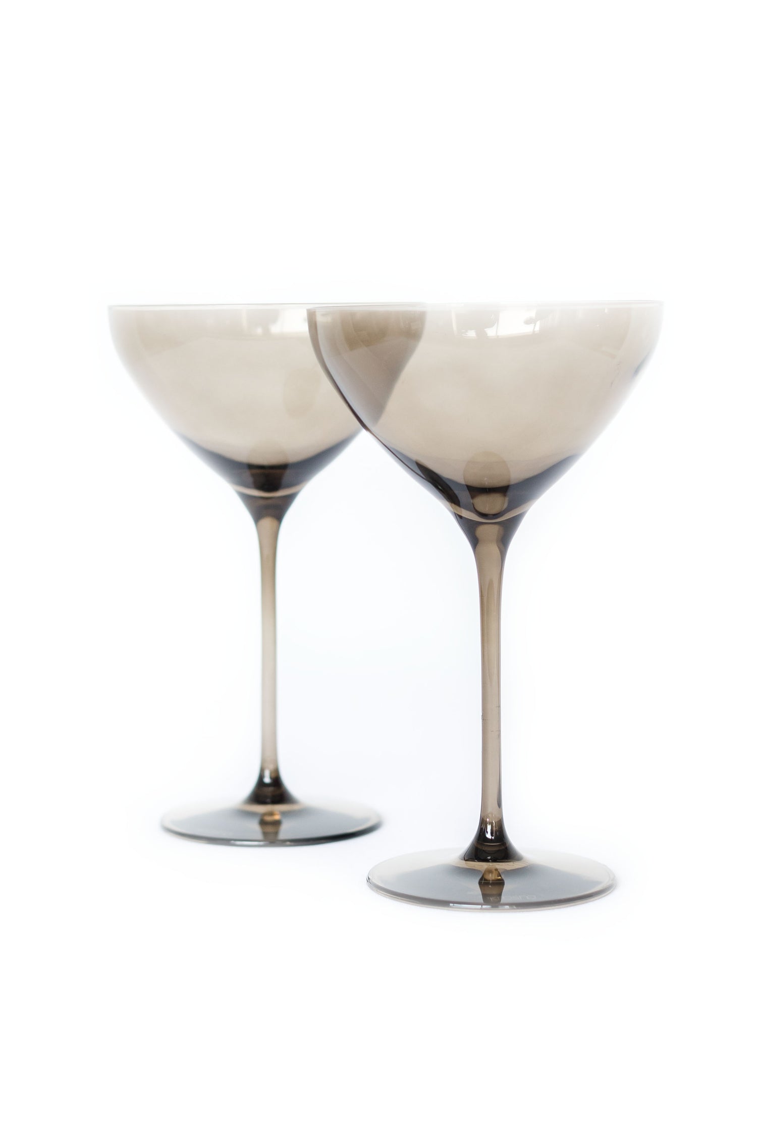 Estelle Colored Martini Glass - Set of 2 {Gray Smoke}