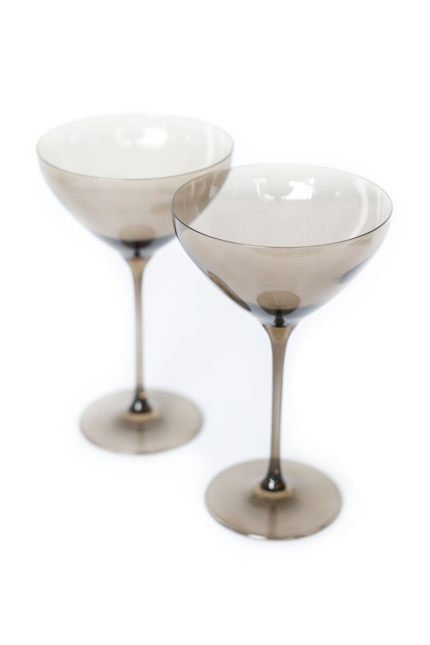 Estelle Colored Martini Glass - Set of 2 {Gray Smoke}