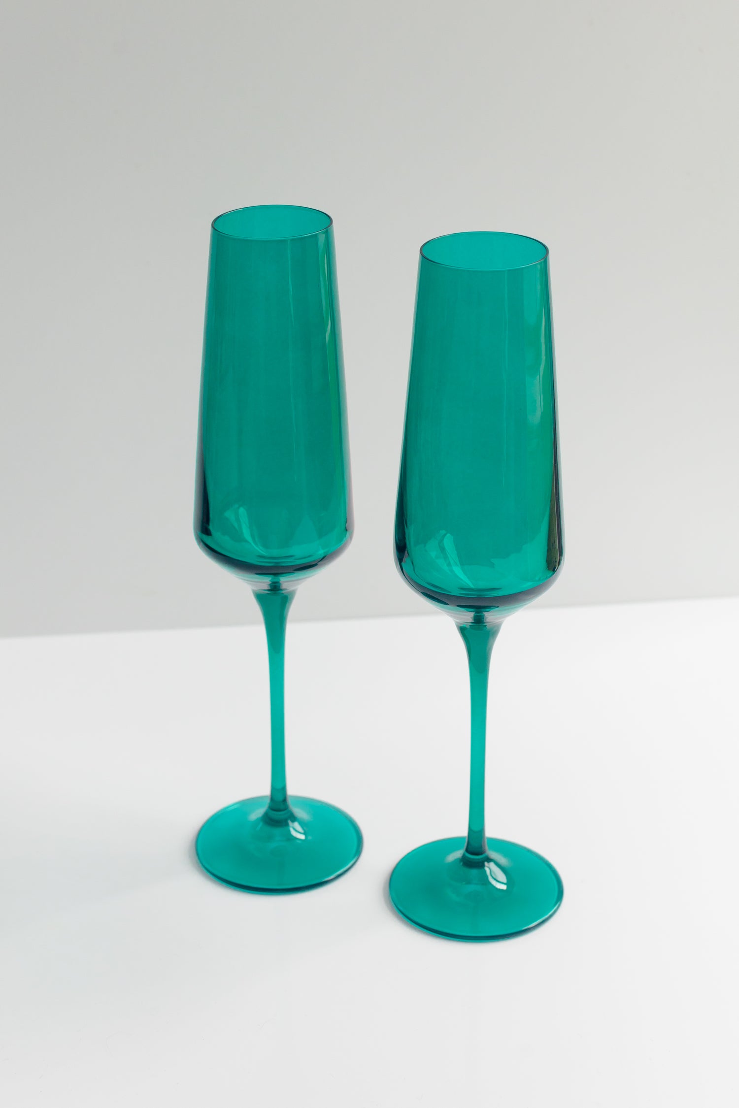 Estelle Colored Champagne Flute - Set of 2 {Emerald Green}