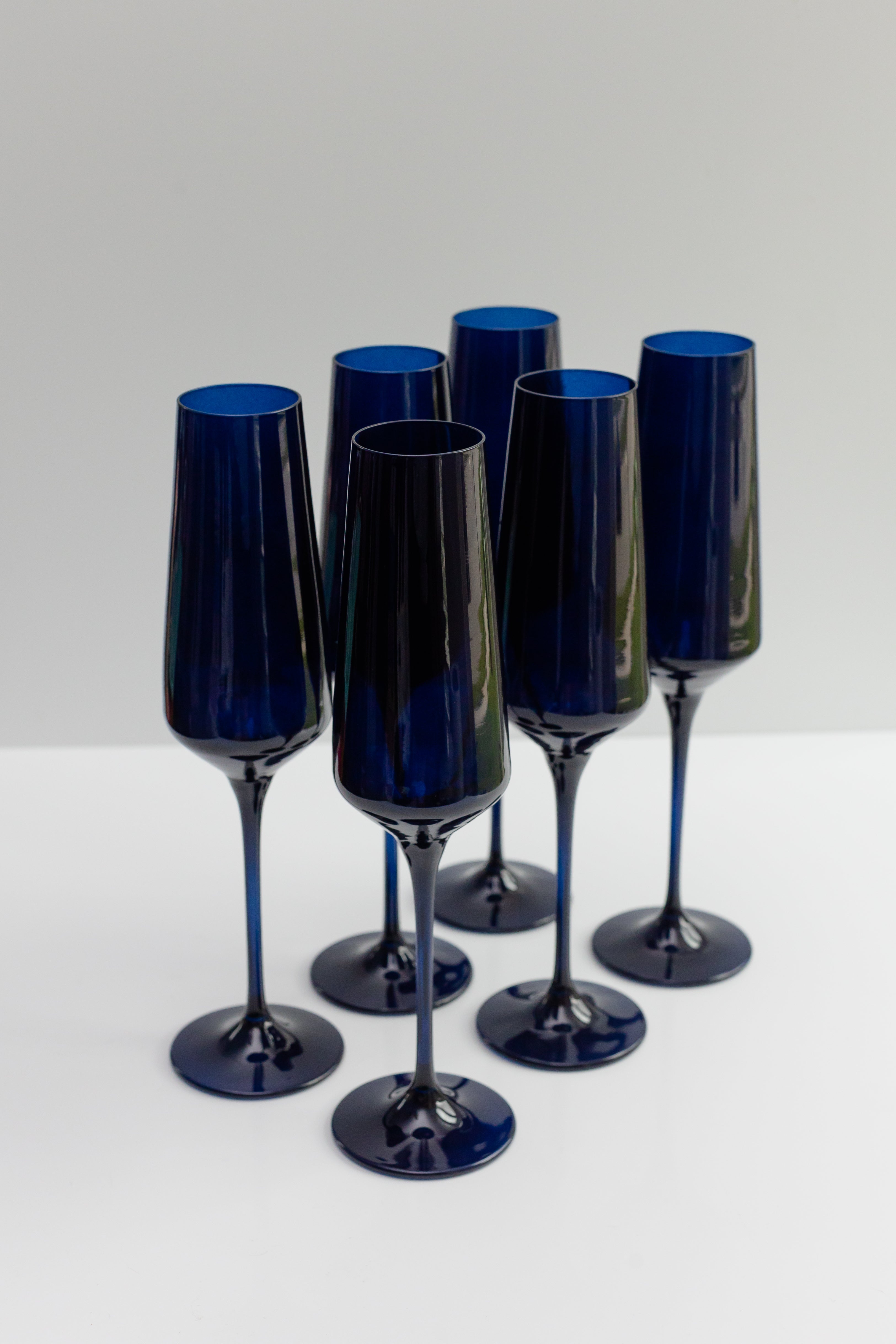 Estelle Colored Champagne Flute - Set of 6 {Midnight Blue}