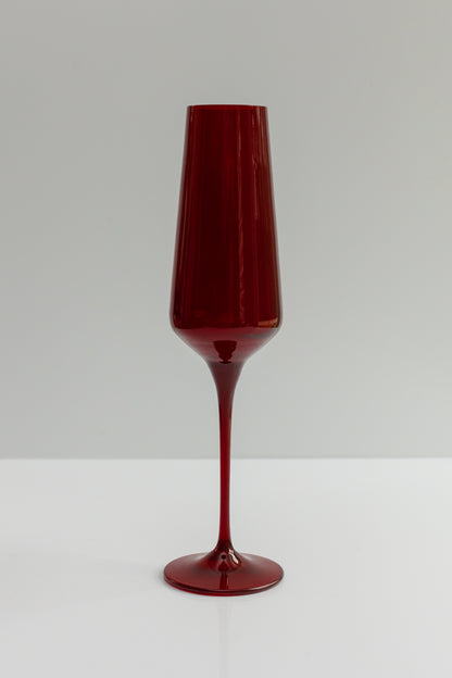 Estelle Colored Champagne Flute - Set of 2 {Red}