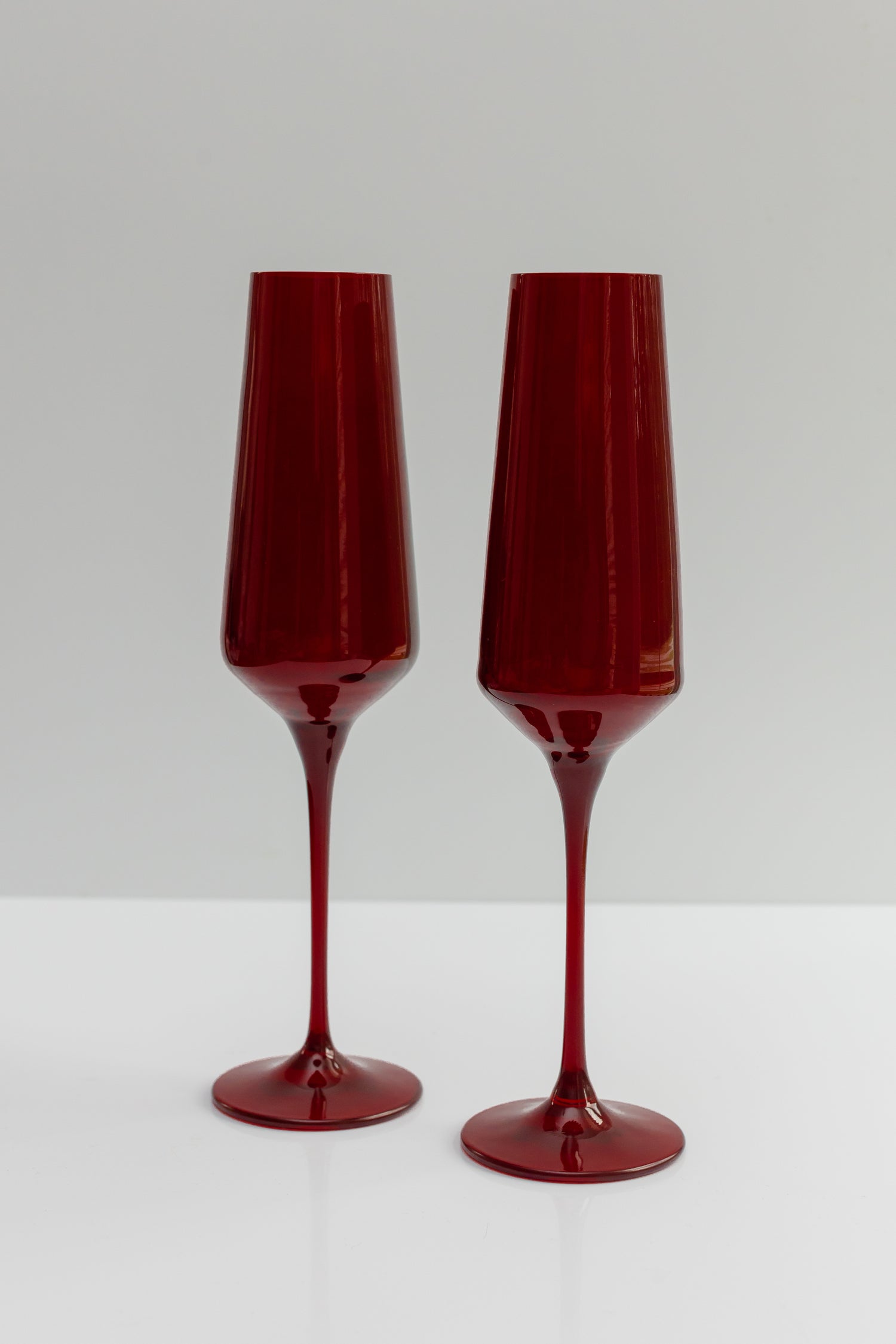 Estelle Colored Champagne Flute - Set of 2 {Red}