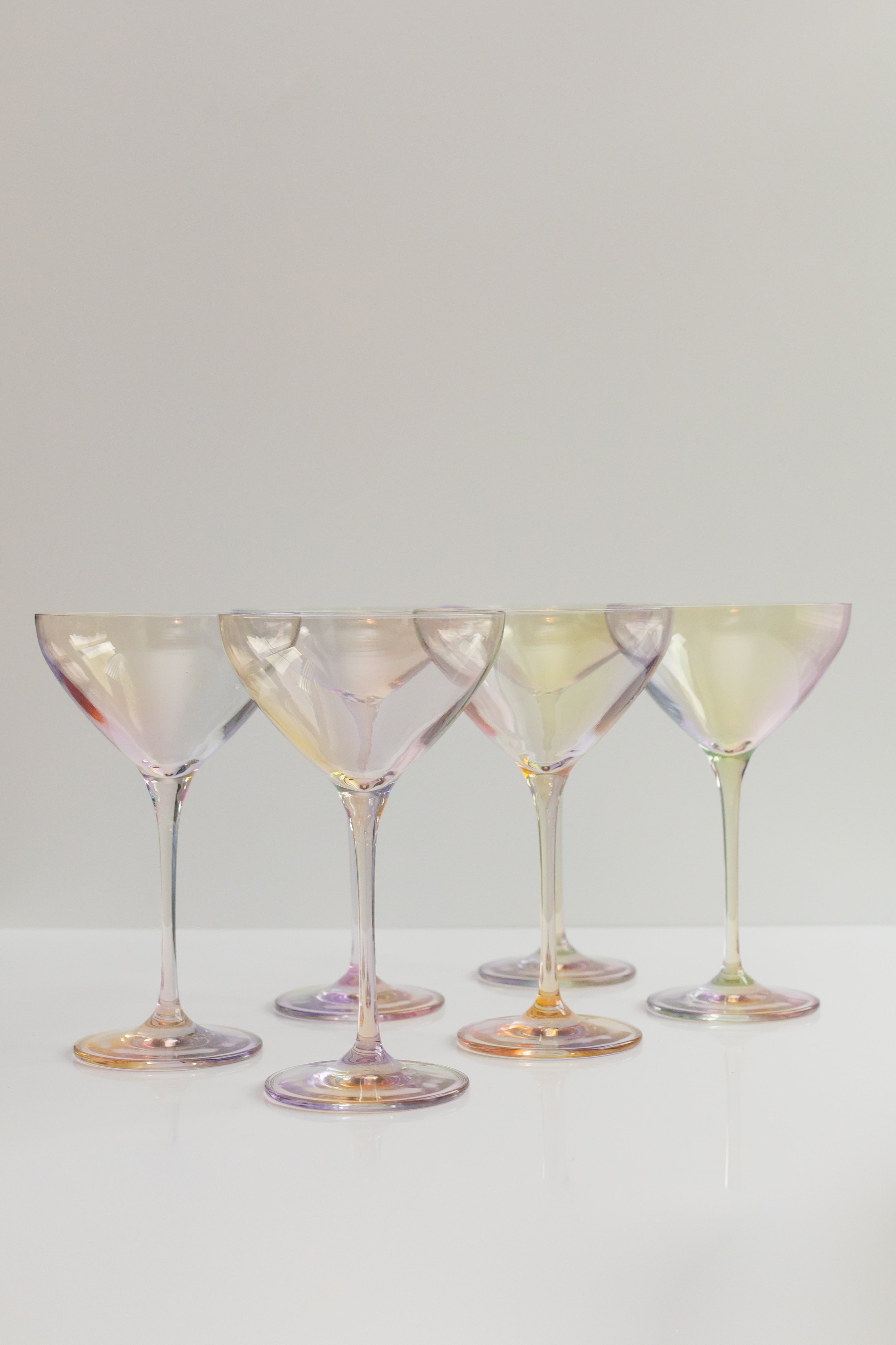 Estelle Colored Martini Glass - Set of 6 {Iridescent}