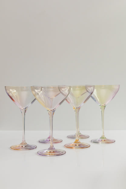 Estelle Colored Martini Glass - Set of 6 {Iridescent}