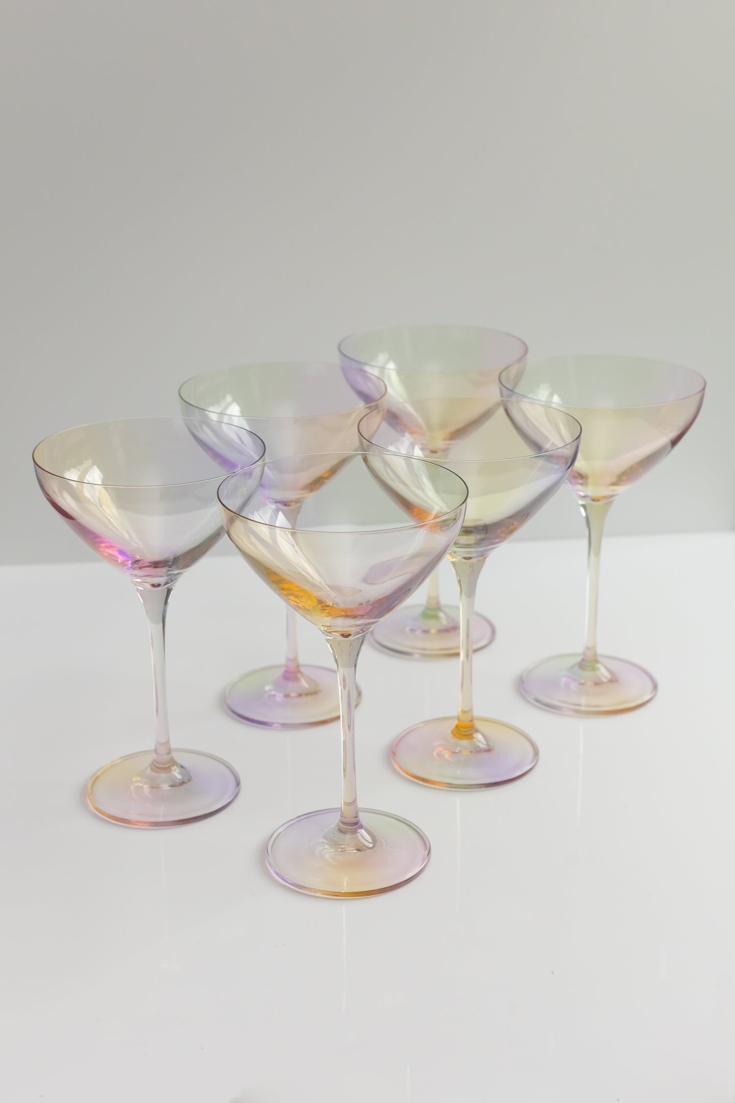 Estelle Colored Martini Glass - Set of 6 {Iridescent}