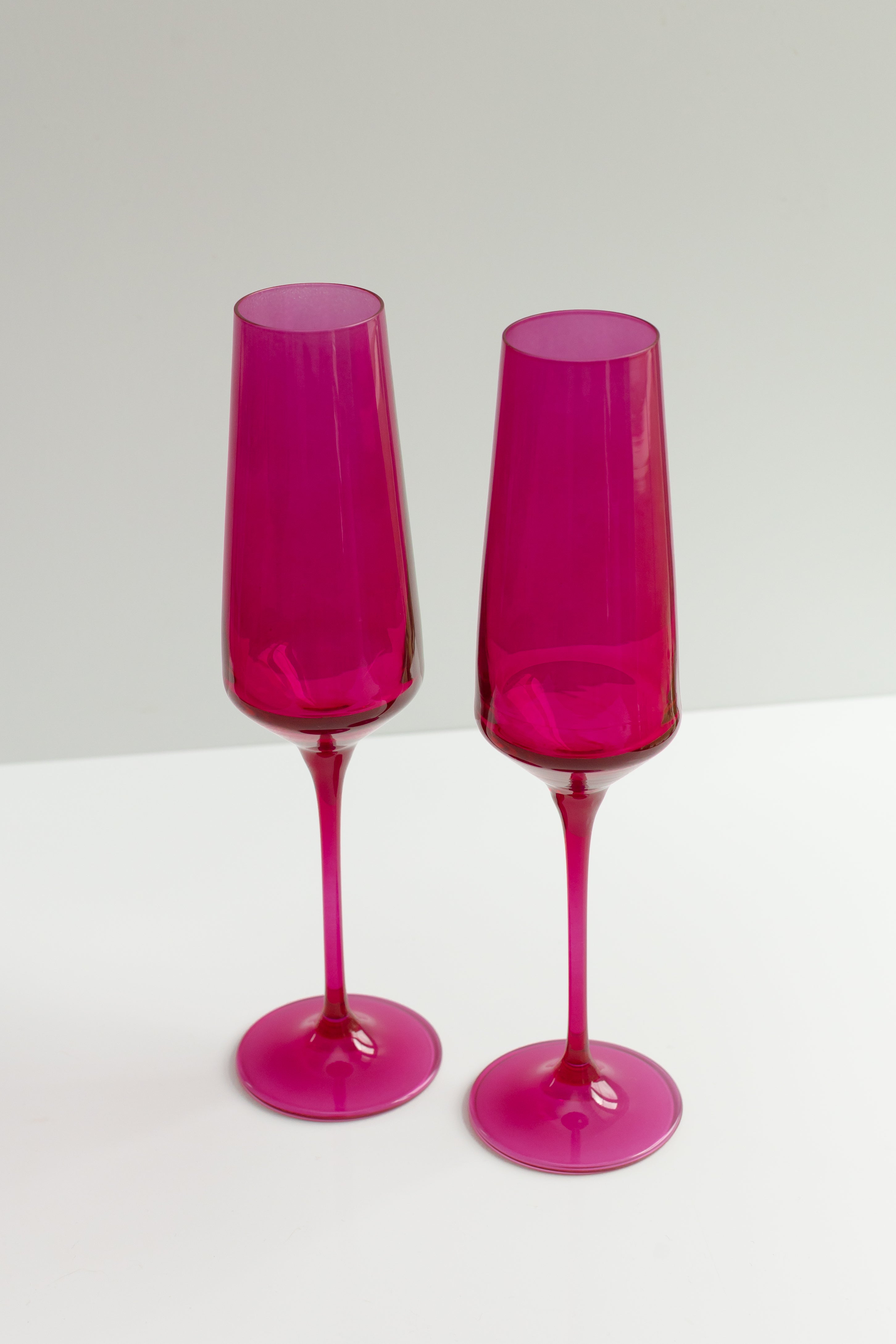 Estelle Colored Champagne Flute - Set of 2 {Viva Magenta (Our Fuchsia)}