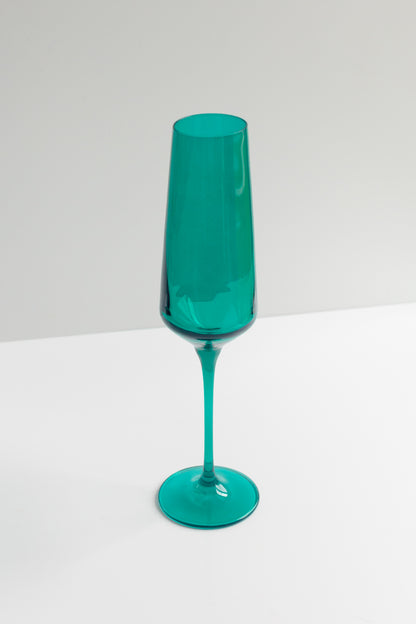 Estelle Colored Champagne Flute - Set of 2 {Emerald Green}